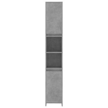 vidaXL Badezimmer-Set Badezimmerschrank Betongrau 30x30x183,5 cm Spanplatte