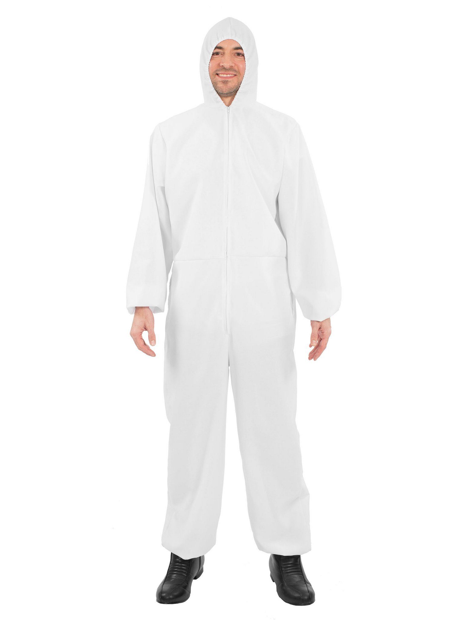 Metamorph Kostüm Weißer Schutzanzug, Einfacher weißer Anzug für Tatortreiniger und Kammerjäger