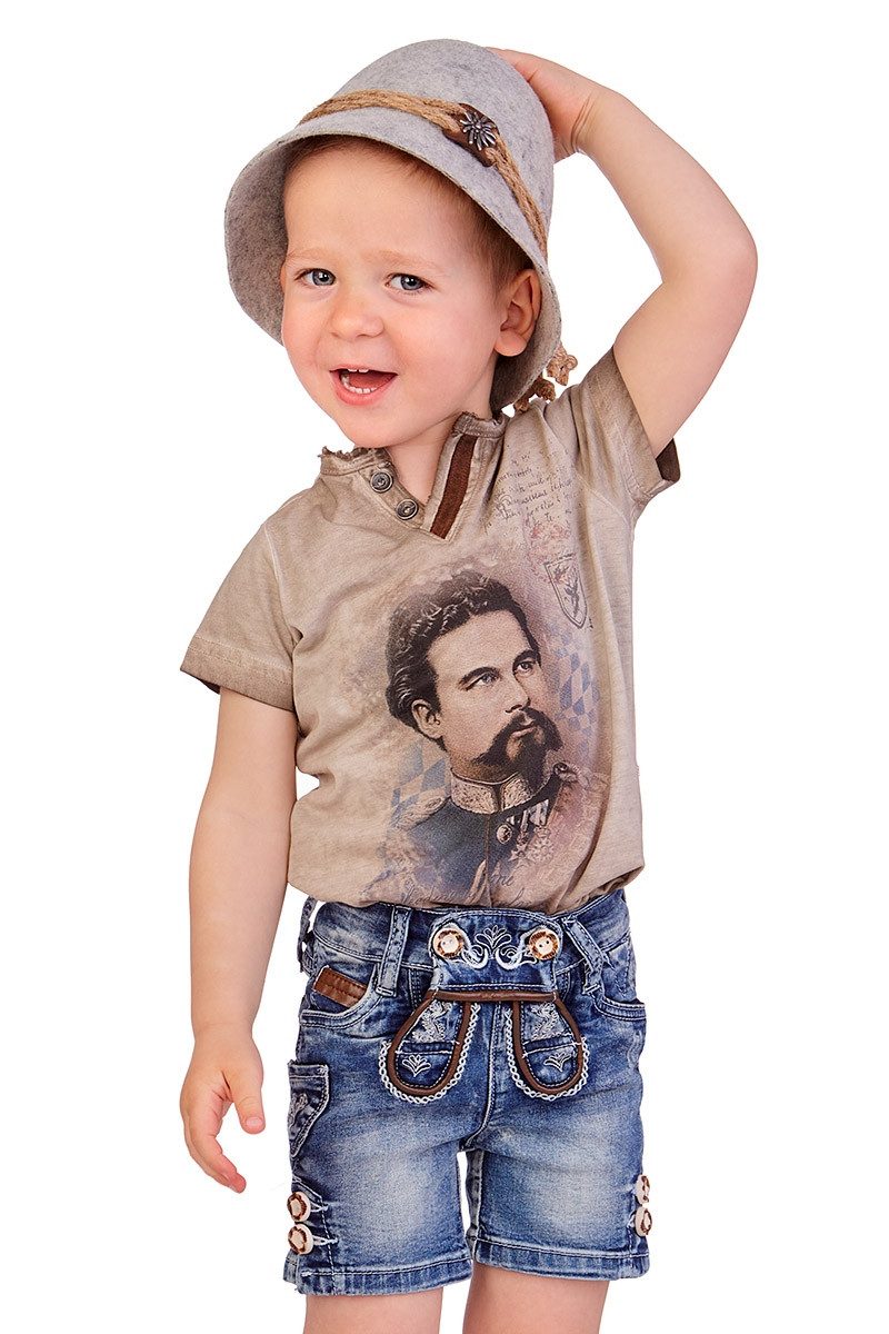 MarJo Lederhose Trachtenjeans Kinder - JEANS SHORT KIDS - blau