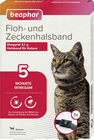 beaphar Flohhalsband Beaphar Floh- & Zeckenhalsband für Katzen 35 cm, Stoff