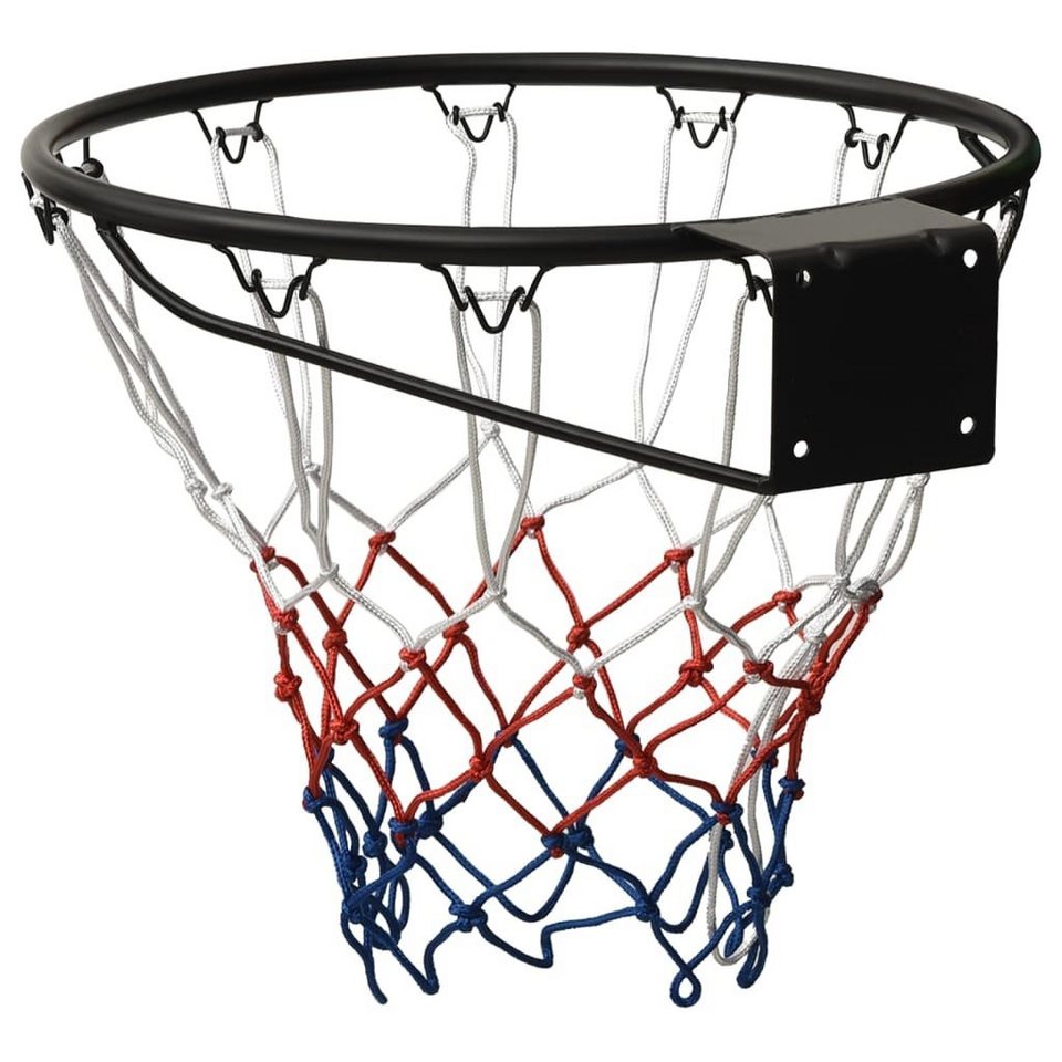 vidaXL Basketballkorb Basketballring Schwarz 45 cm Stahl