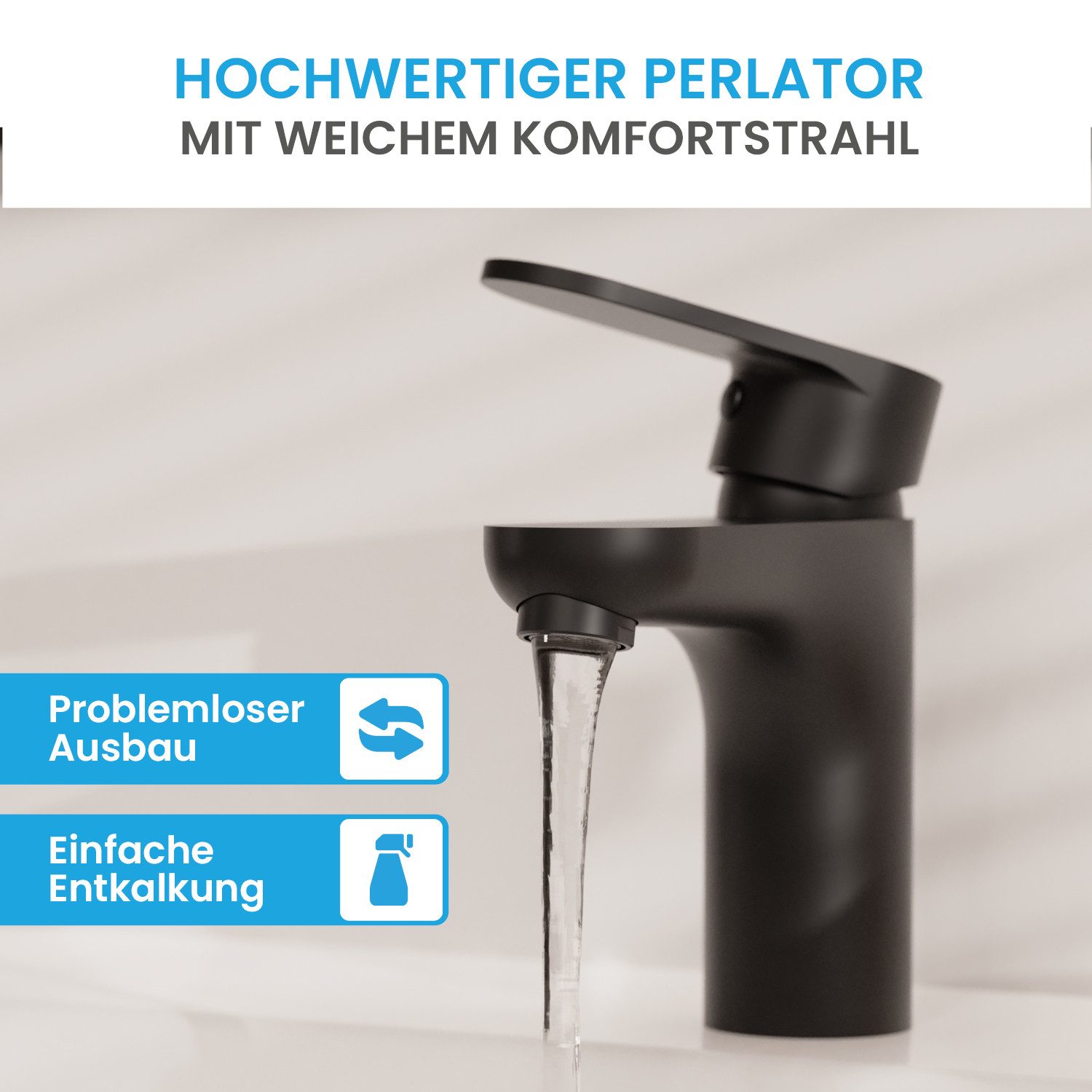 Bächlein Badarmatur Elegante Waschtischarmatur Keila (Stilvolle günstig online kaufen