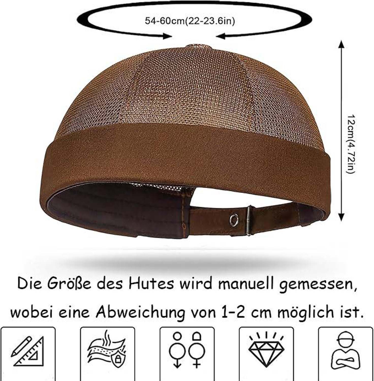 nsihing Dockermütze Docker-Cap Herren Seemannsmütze Hafenmütze Basecap Tragbar