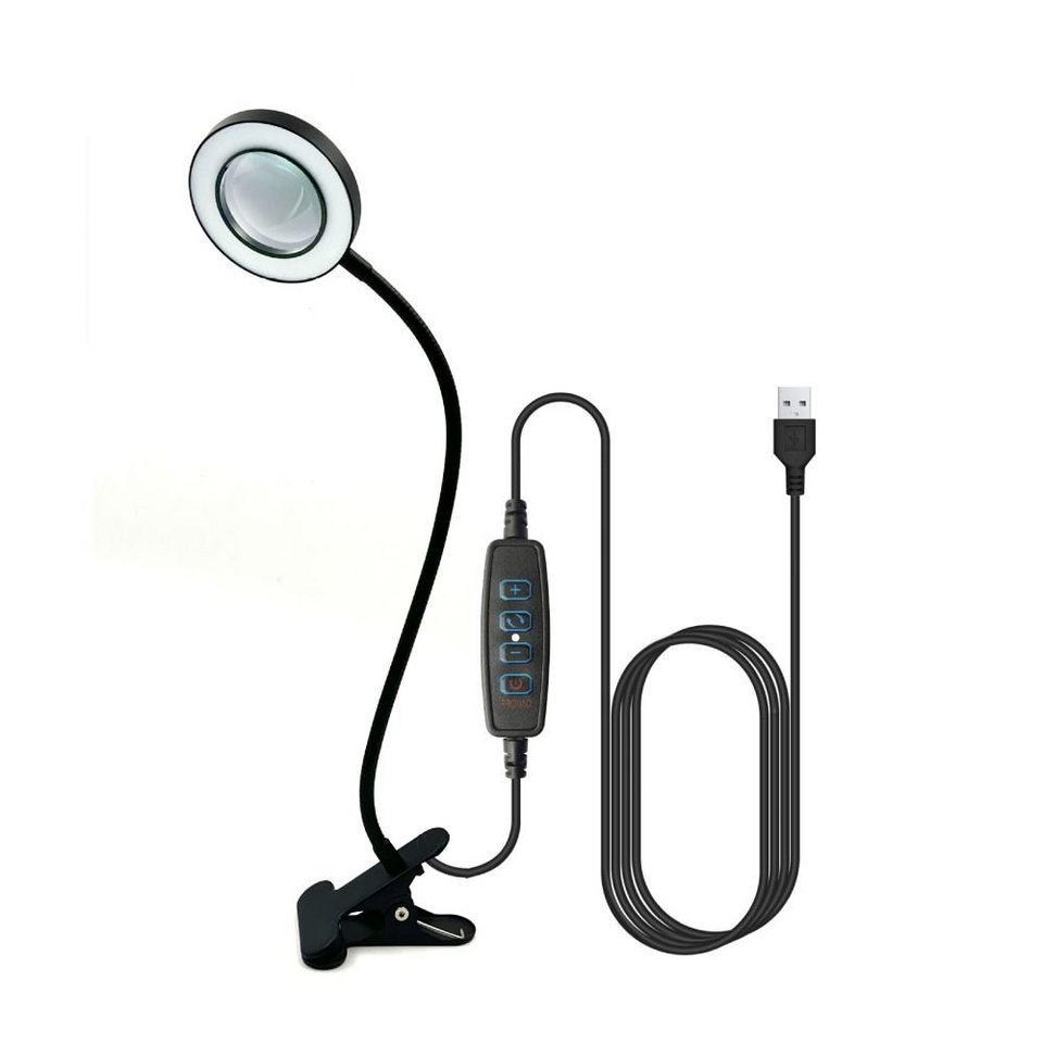JOYOLEDER LED Leselampe LED-Leselampe, dimmbare Klemmleuchte, USB  Schreibtischlampe 3 Modi, flexibles Klemmlicht