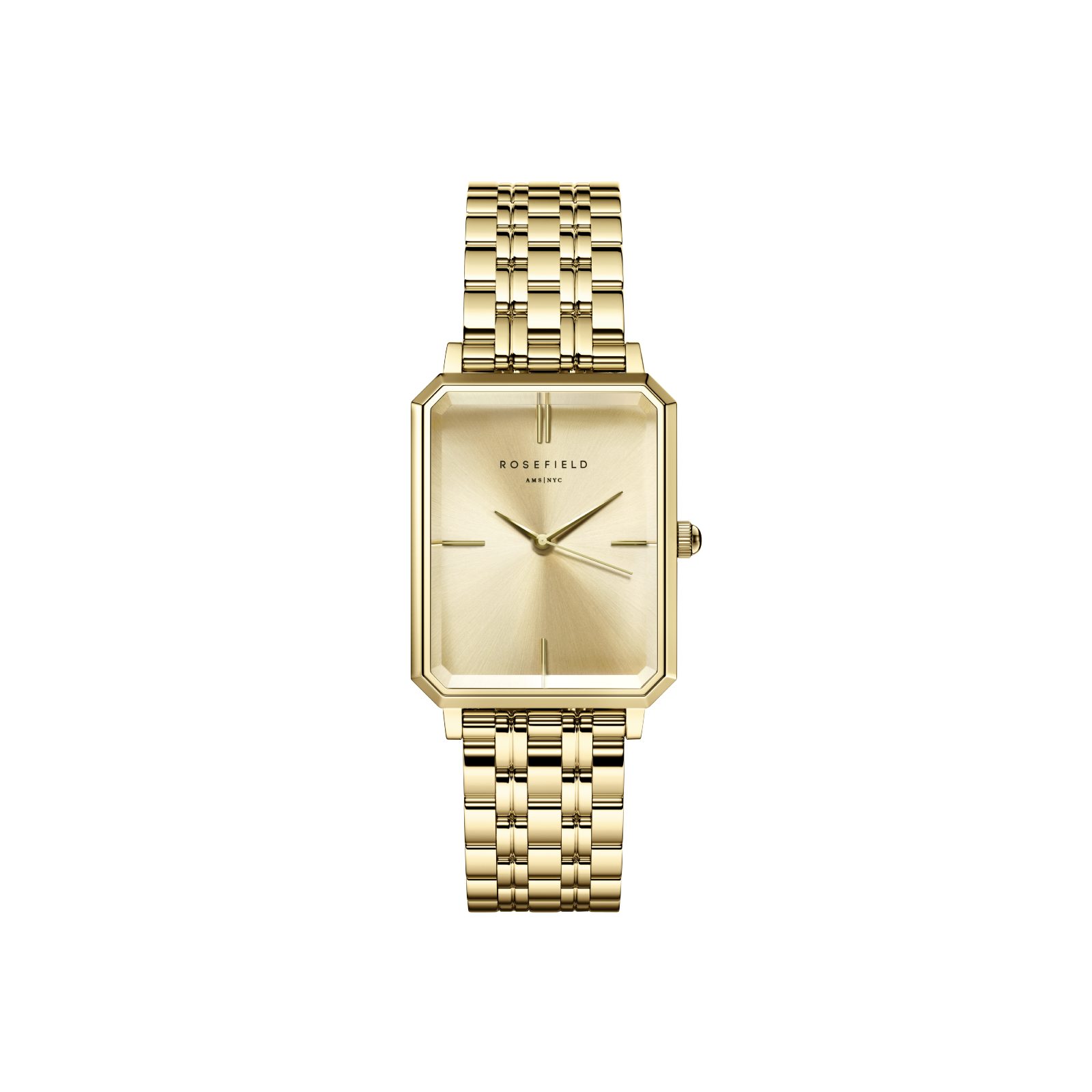 ROSEFIELD Quarzuhr ROSEFIELD Damenuhr Octagon 29mm Goldfarben