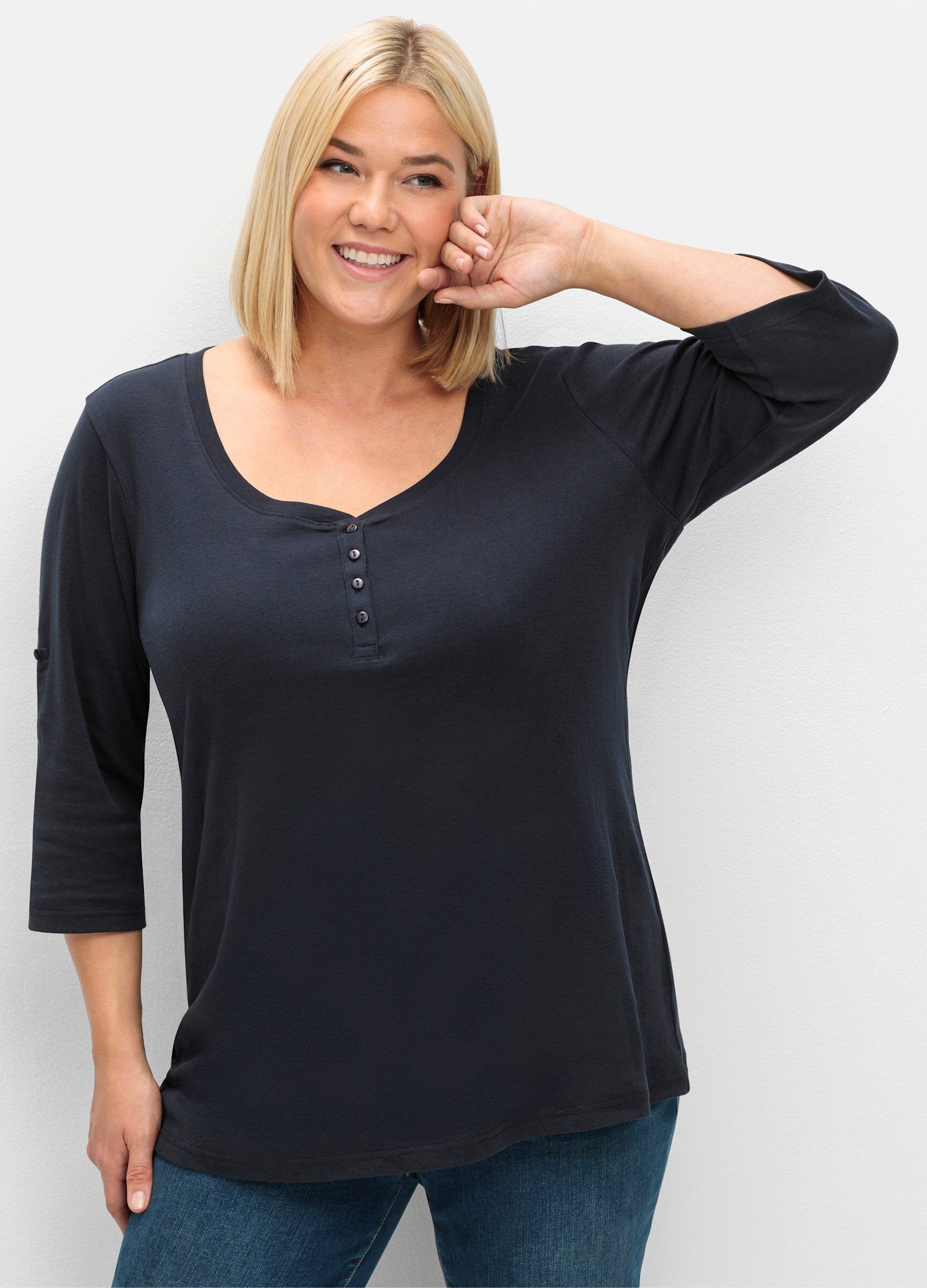 Sheego T-Shirt 3/4-Arm-Shirt günstig online kaufen