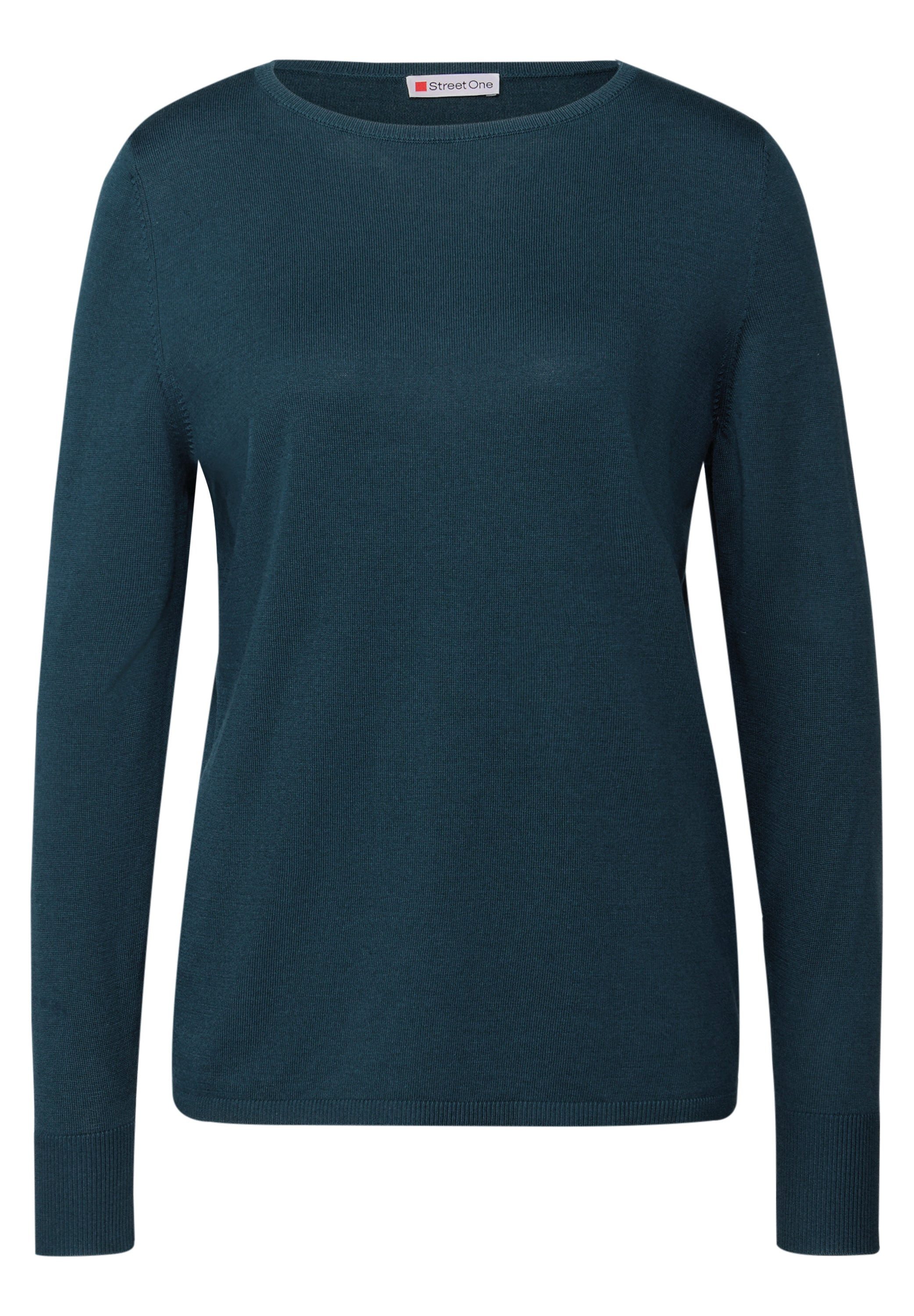 STREET ONE Rundhalspullover Basic Pullover (1-tlg) günstig online kaufen