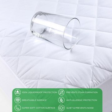 Matratzenauflage Matratzenschoner Gesteppte livessa, Matratzenschutzbezug Atmungsaktive Spannbettlaken Waschbar