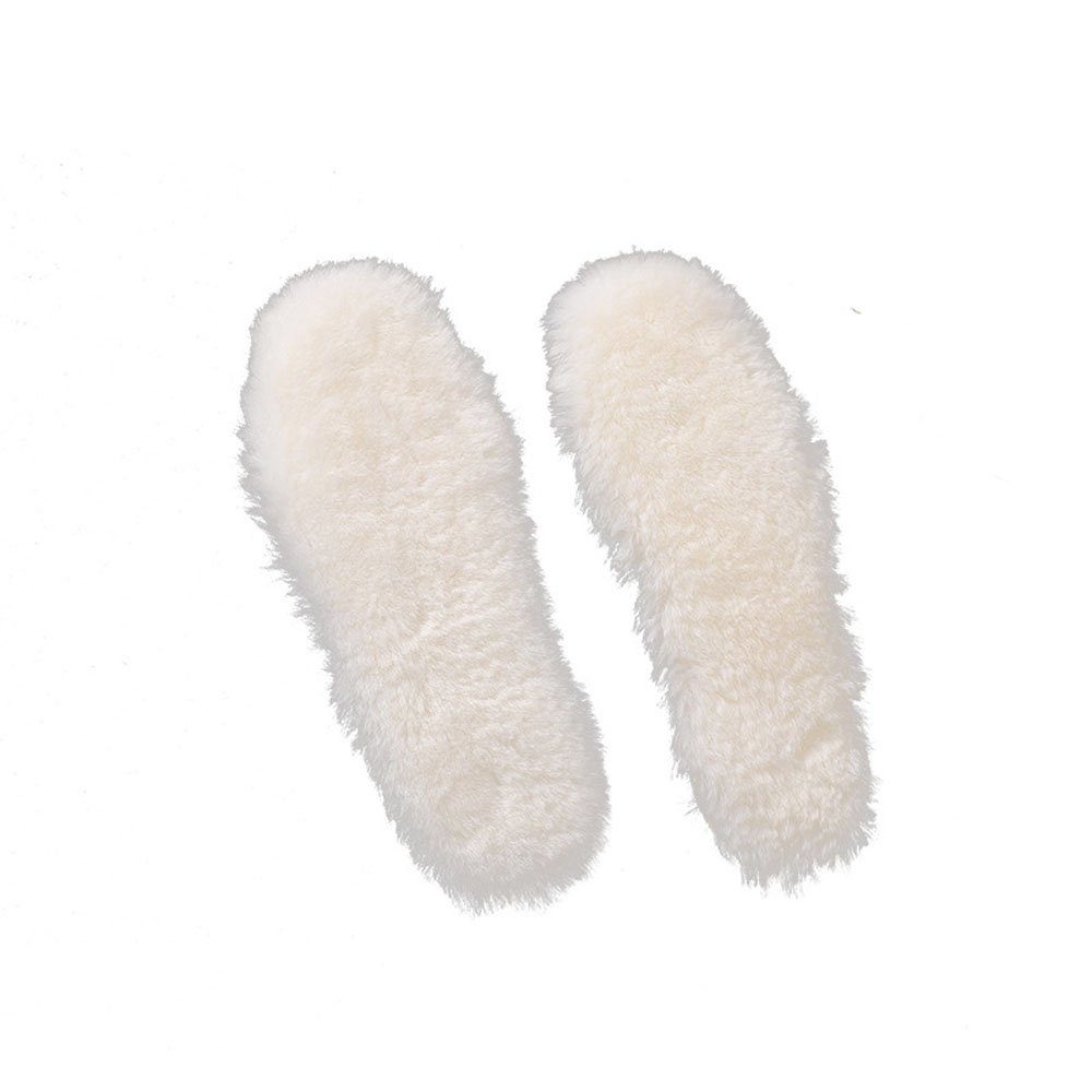 CTGtree Einlegesohlen Frau Sheepskin Insole Kuschelig warme Weiß