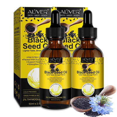 ALIVER Haaröl Schwarzkümmelöl Hautöl Haaröl Bio Vegan Aliver, 2-tlg., Vegan