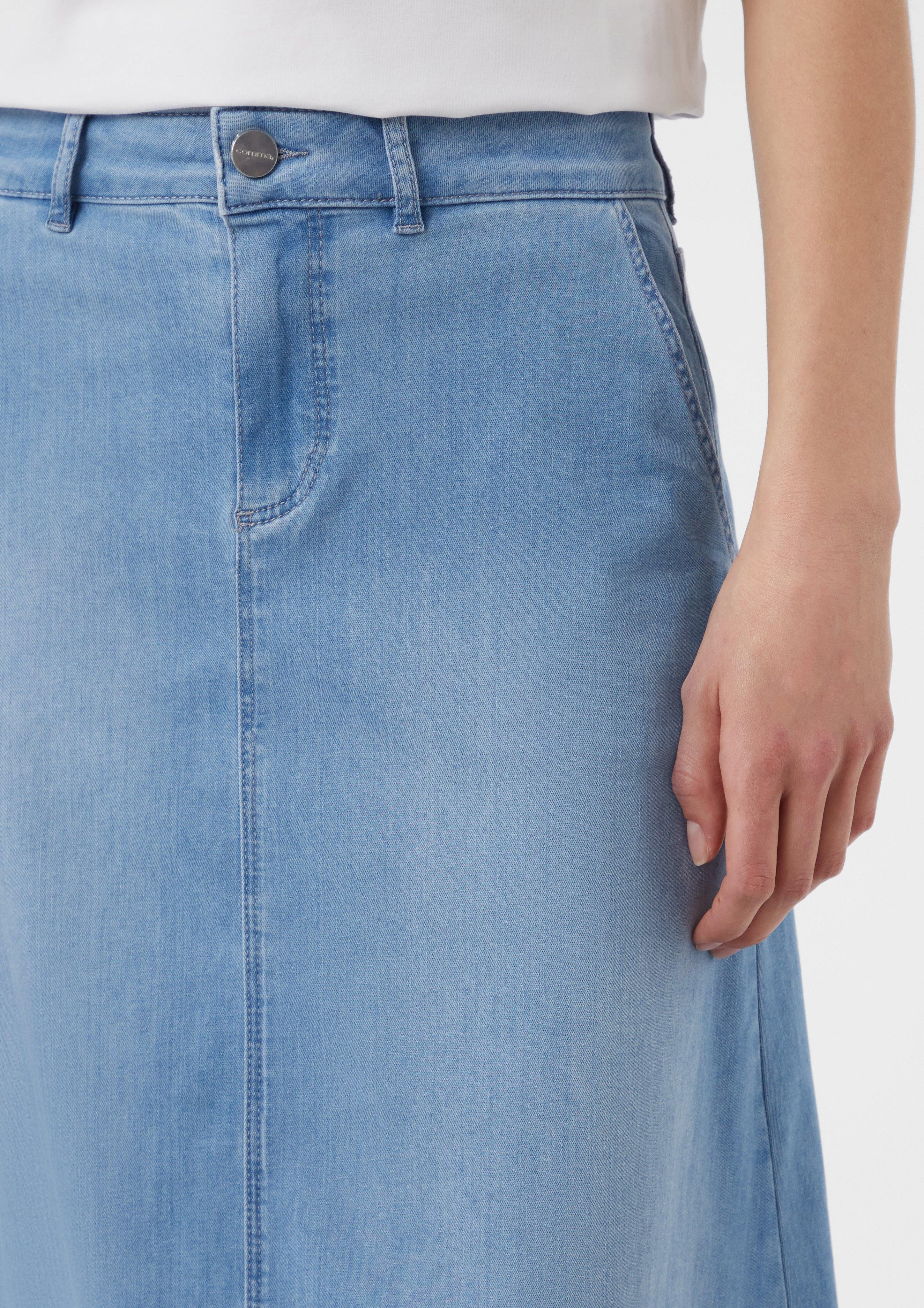 Comma Maxirock Midirock aus elastischem Denim günstig online kaufen