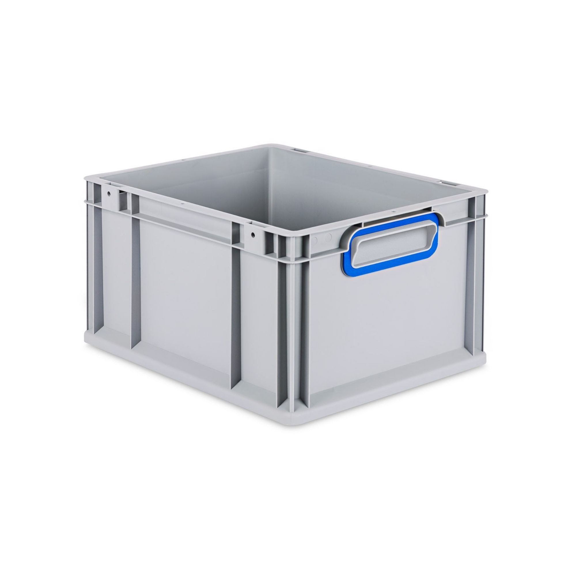 PROREGAL® Stapelbox Eurobox NextGen Color, HxBxT 22x30x40cm, 20L, Griffe blau geschlossen