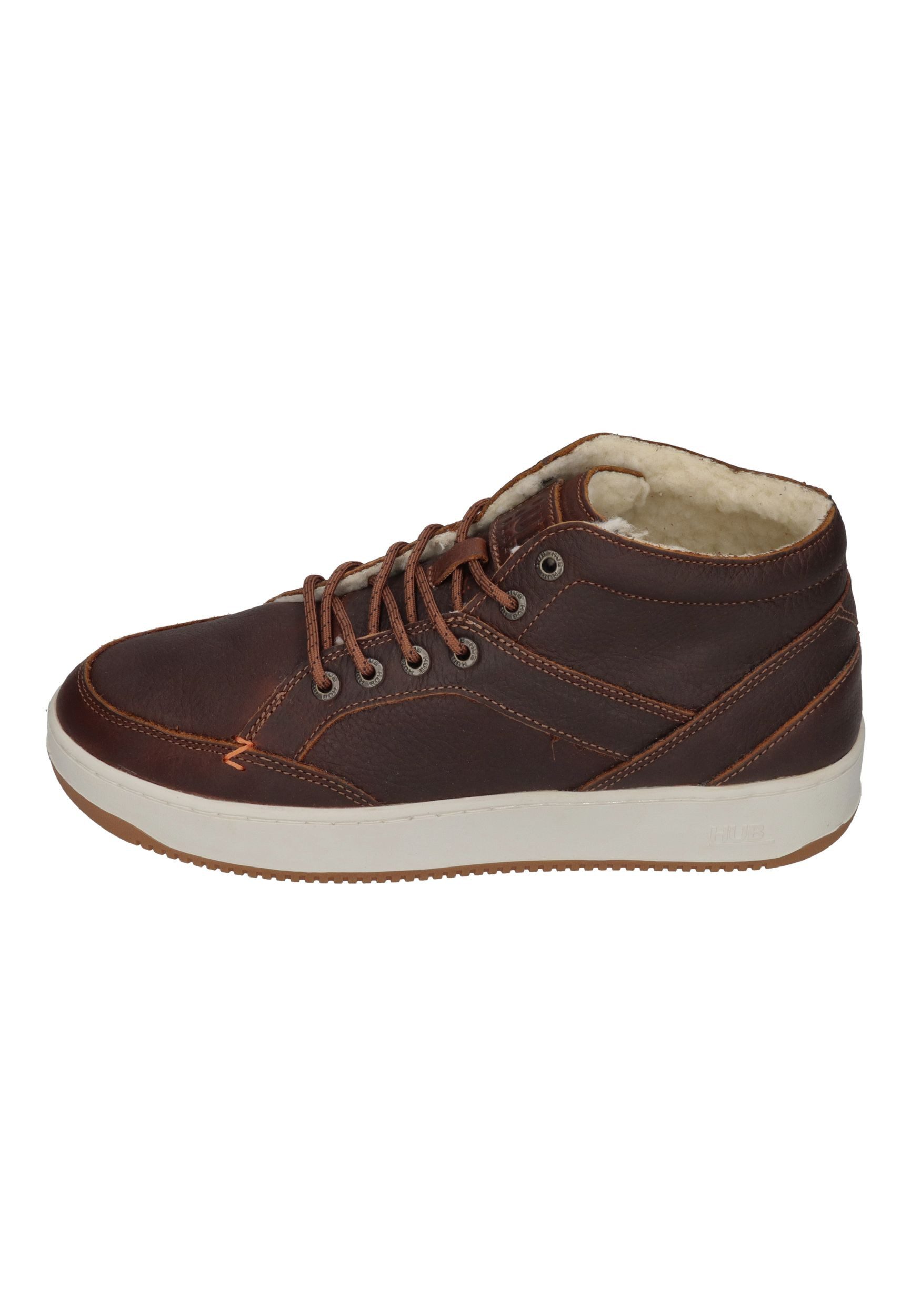 HUB KINGSTON 2.1 WOOL Sneaker Cognac Off White Dark Gum