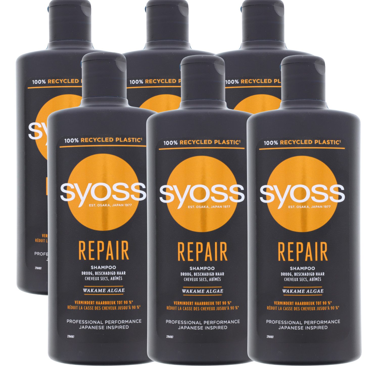 Haarshampoo 6 x Syoss Repair Shampoo je 440ml für trockenes strapaziertes Haar ver