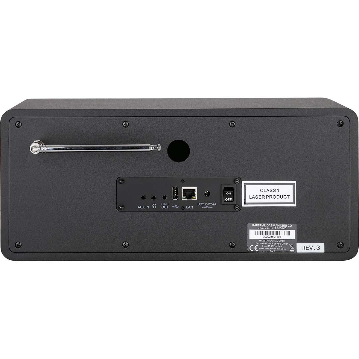IMPERIAL 22-236-00 Radio (Internet Radio, 20 W, CD-Multifunktionsradio, DAB+, Internetradio, Bluetooth, Schwarz)