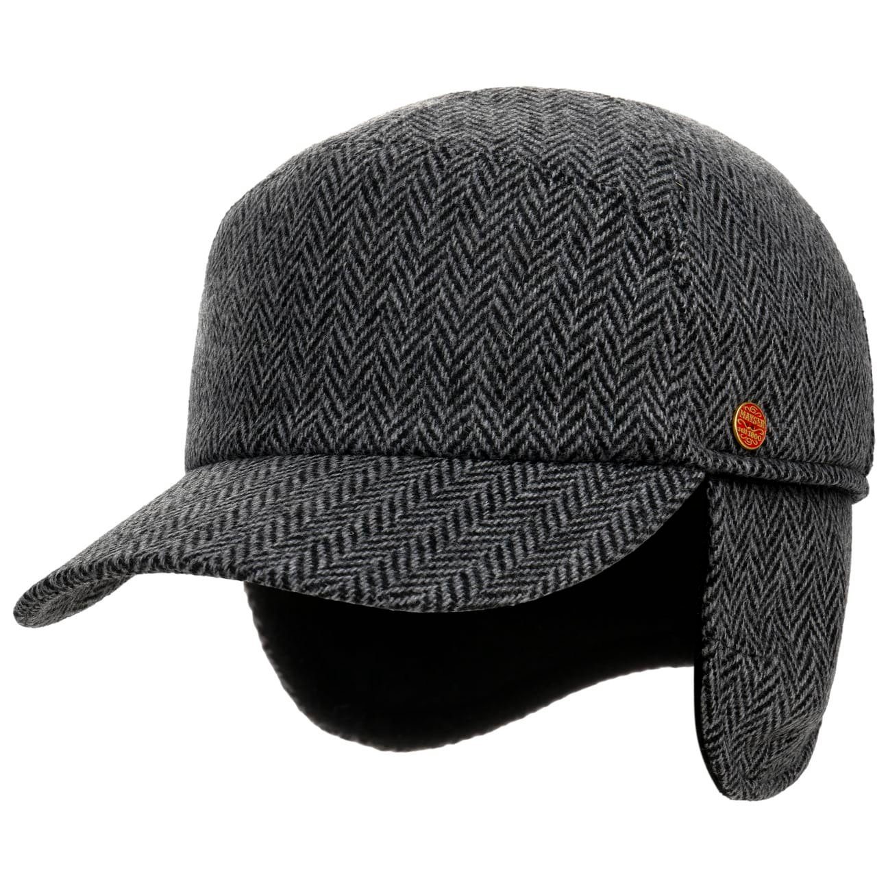 Mayser Baseball Cap (1-St) Basecap mit Schirm, Made in the EU grau-schwarz