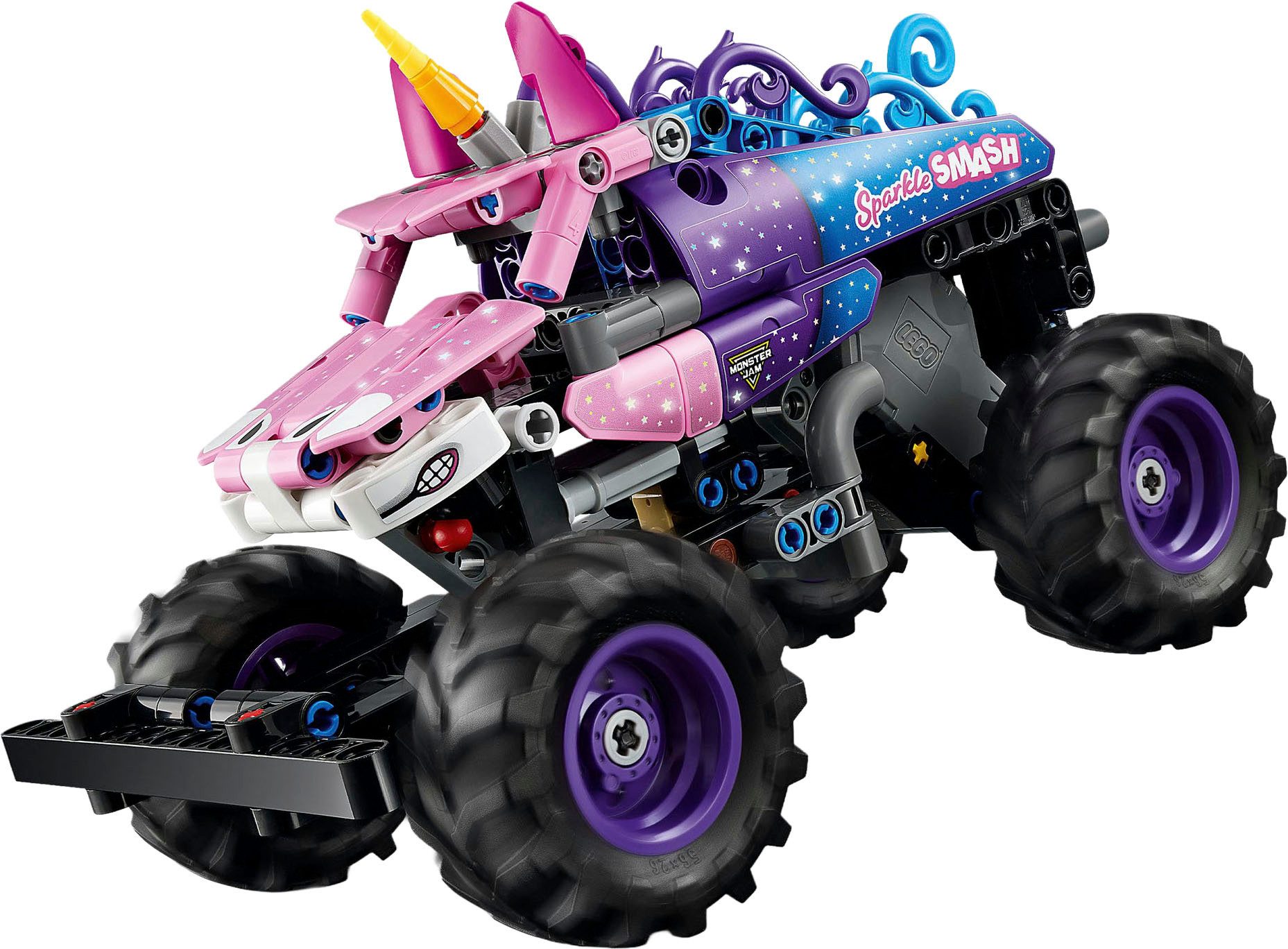 LEGO® Monster Jam Sparkle Smash mit Rückziehmotor (42220), LEGO Technic Konstruktionsspielsteine, (243 St) – Bild 4 von 5