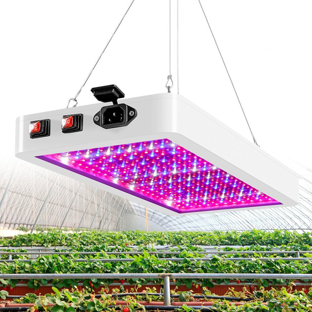 Sunicol Pflanzenlampe Vollspektrum, 216/312 LEDs, für Indoor-Pflanzen, Gemüse und Blumen, 216LEDs Licht, Rot Blau, mit Kette | Pflanzenlampen