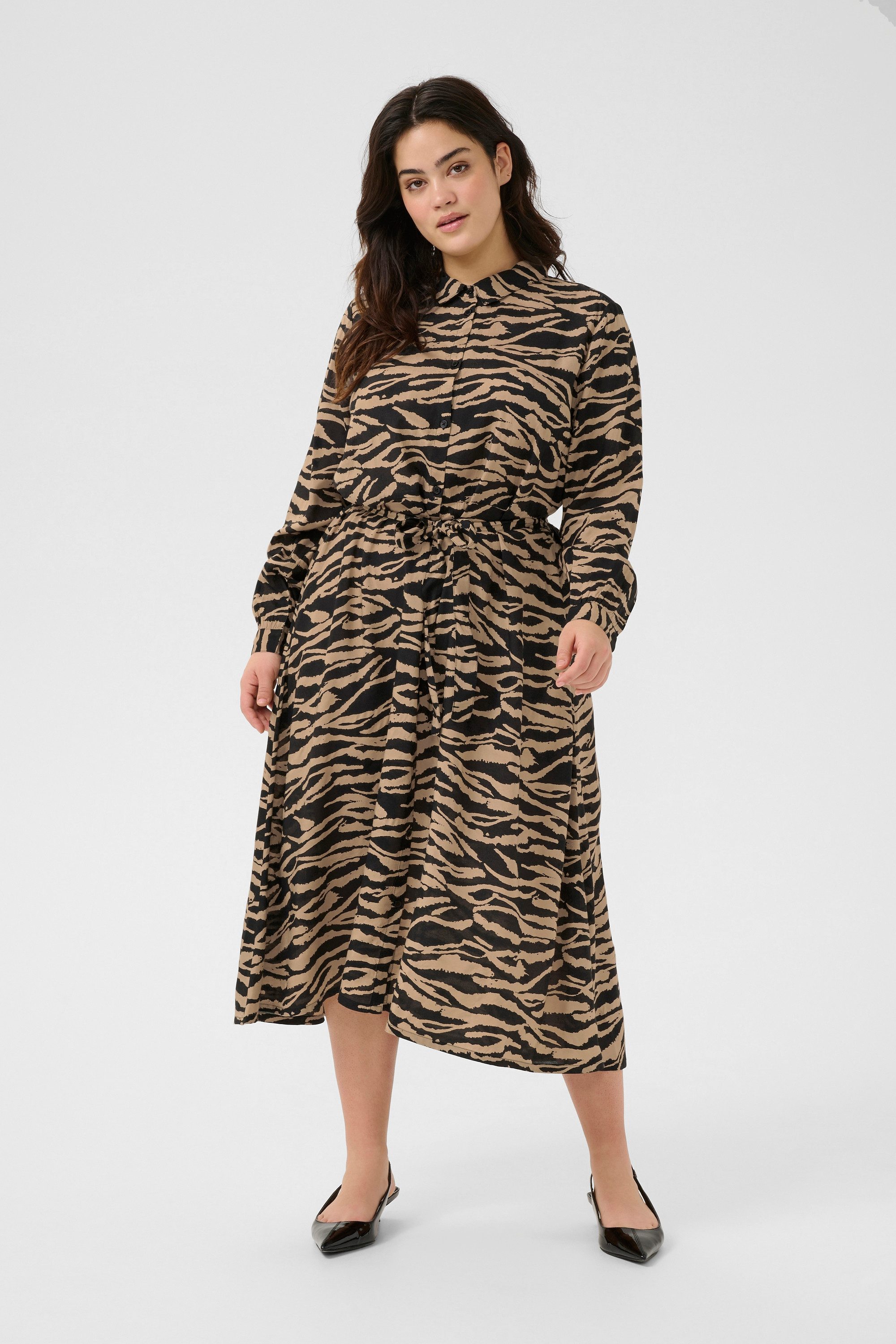 KAFFE Curve Blusenkleid Kleid KColivia Große Größen