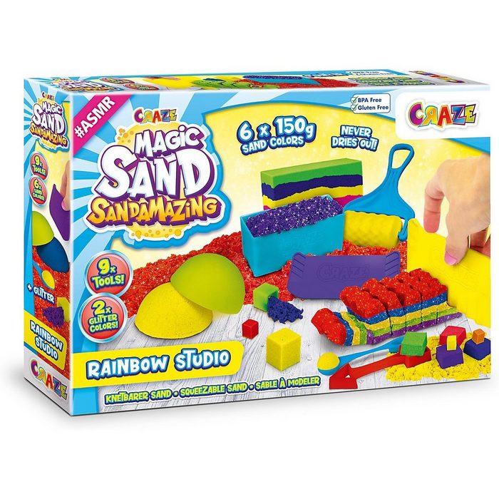 CRAZE Spielsand CRAZE MAGIC SAND - Sandamazing- Rainbow Studio