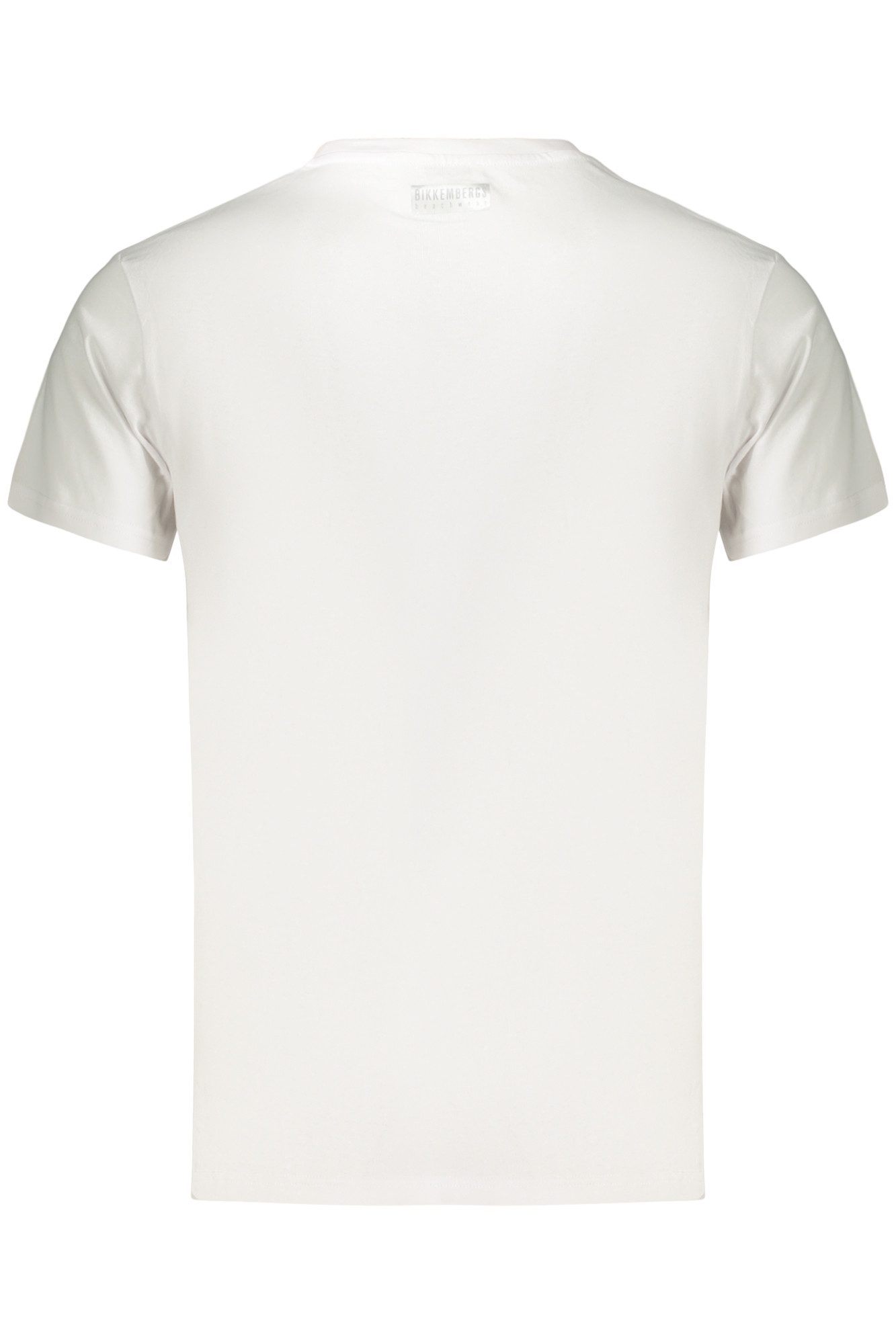 Bikkembergs T-Shirt Weißes Herren Kurzarm-T-Shirt mit Allover-Logo und