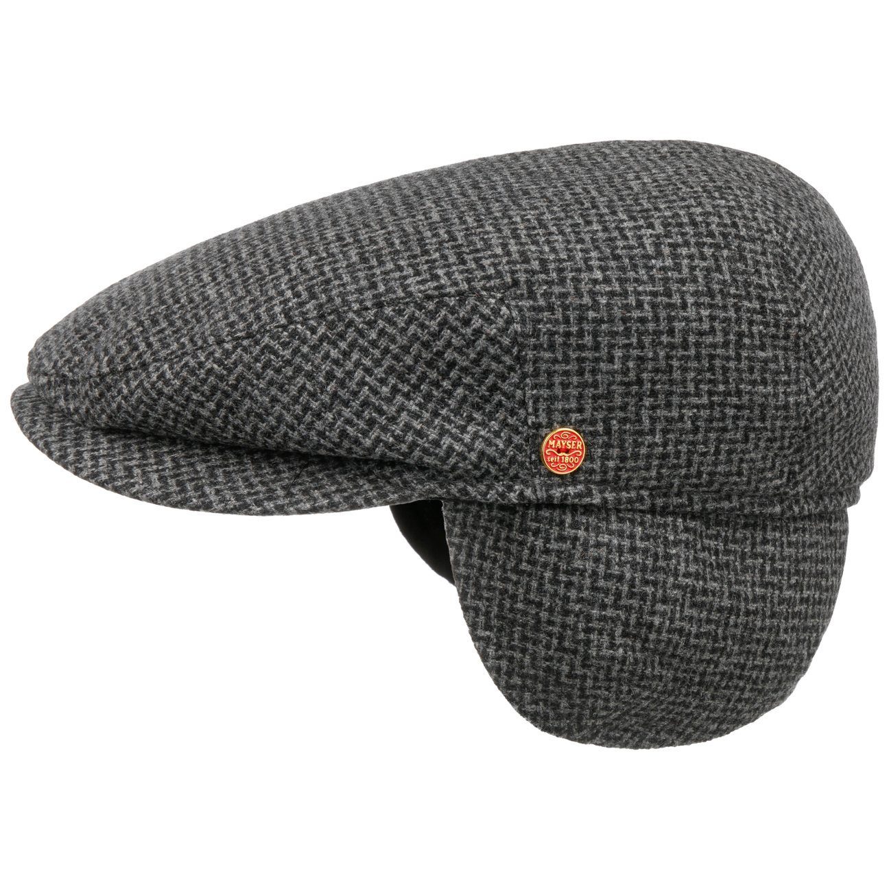 Mayser Flat Cap (1-St) Schirmmütze mit Schirm, Made in the EU schwarz | Flat Caps