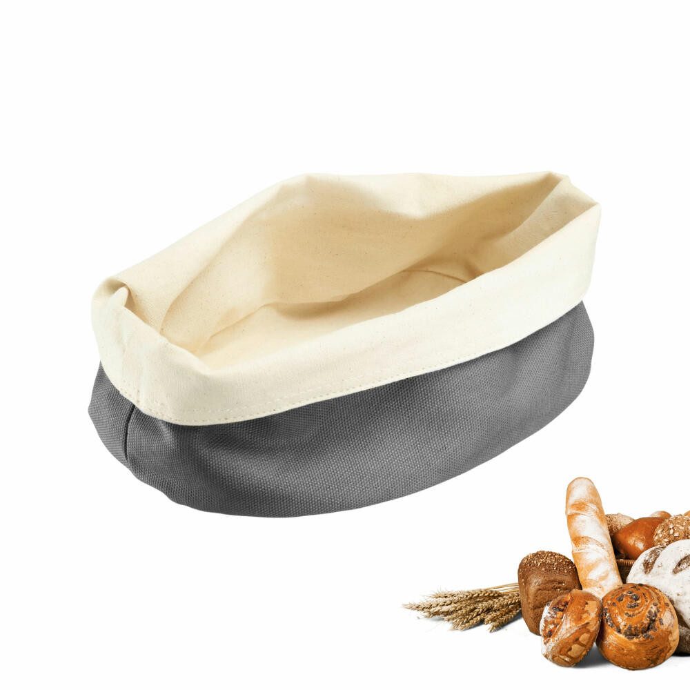 WESTMARK Brotkorb Tasche Oval, Stoff-Brotkorb für Brot, Brötchen, Gebäck & Obst, 100 % Baumwolle, mittlere Schicht 35 % Polyester/65 % Baumwolle, hygienisch, platzsparend, atmungsaktiv