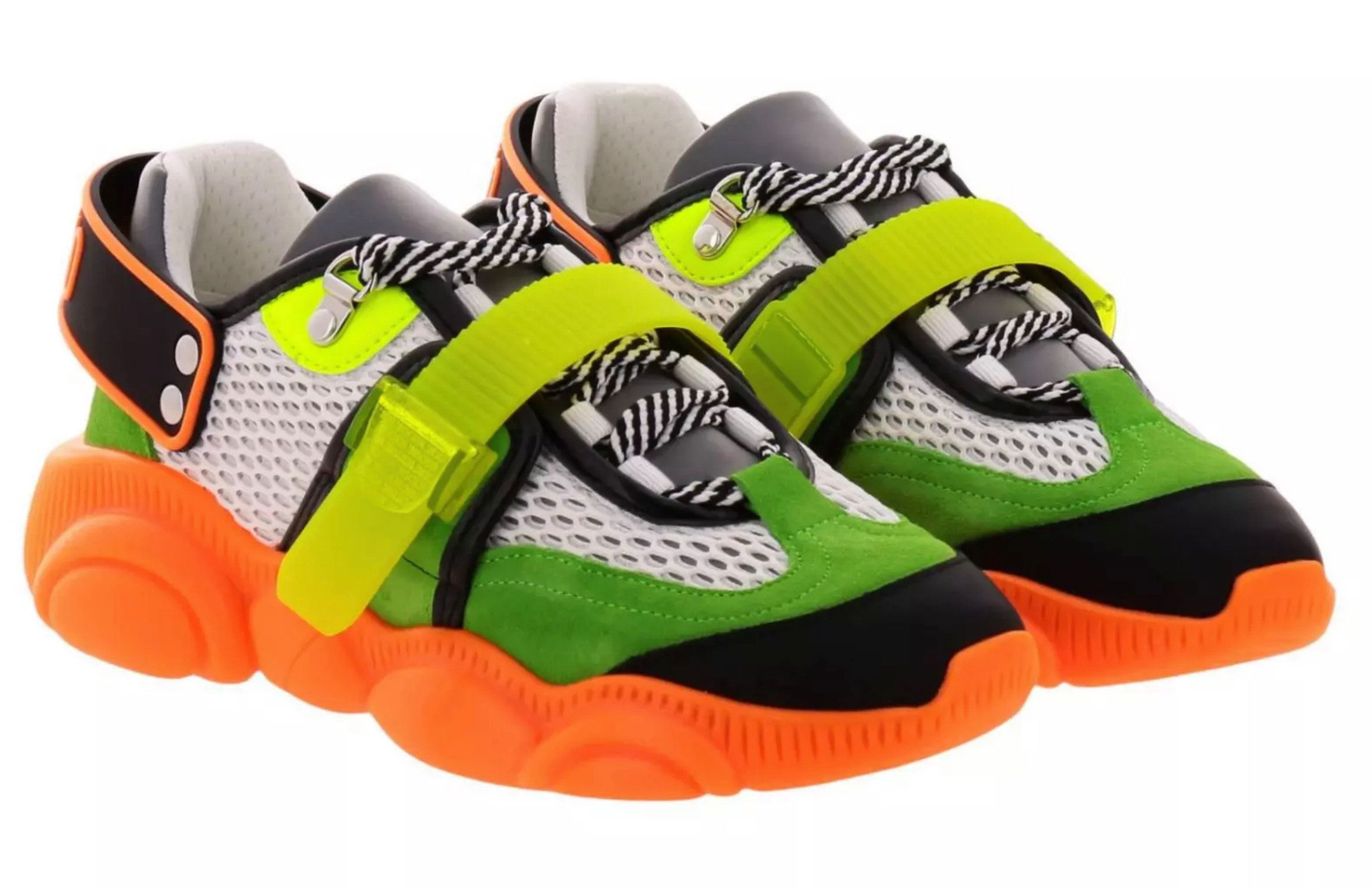 Moschino COUTURE Limited Special Edition Teddy Bear Fluo Trainers Кроссовки Limitierte Edition mit speziellem Packaging