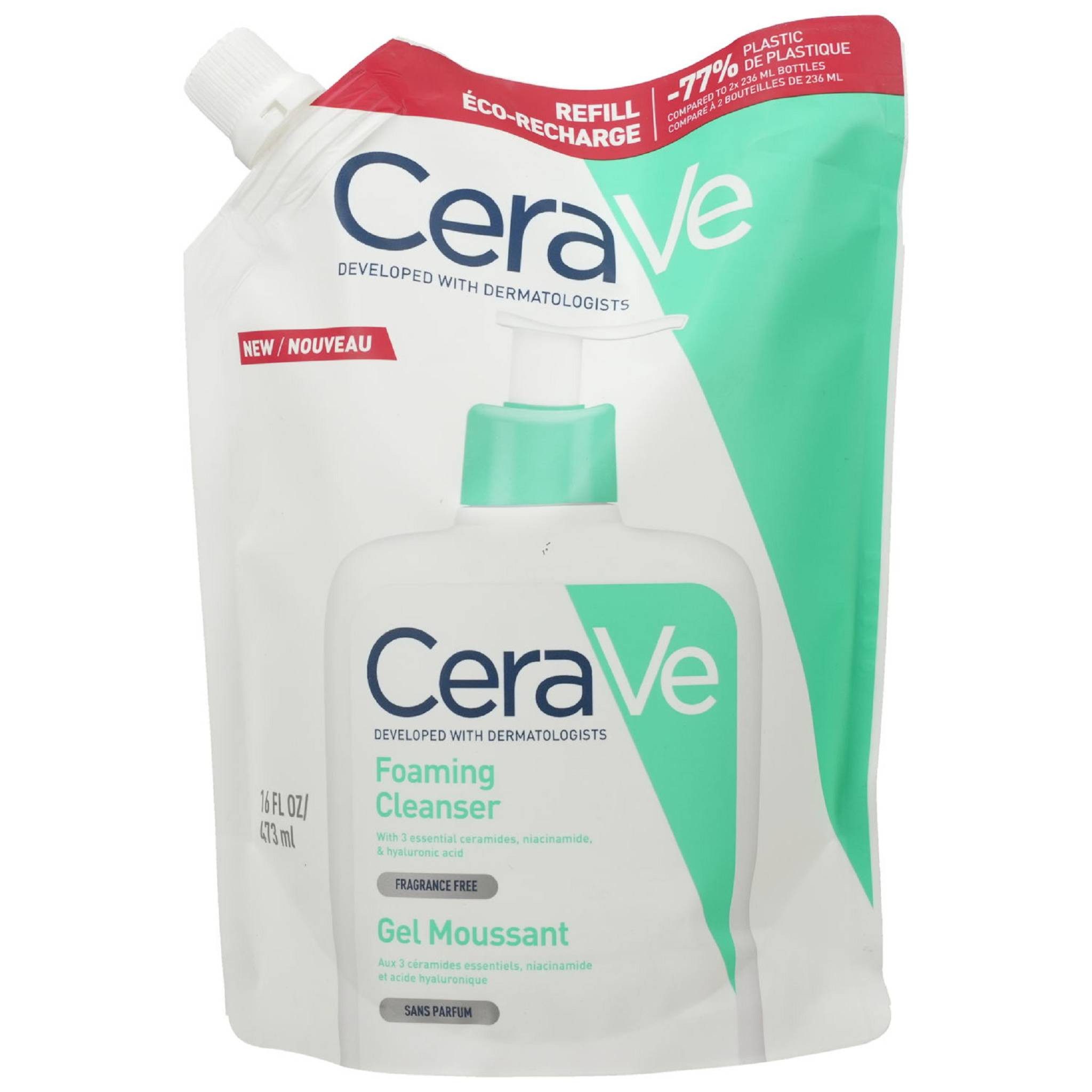 CeraVe Feuchtigkeitscreme CERAVE schäumendes Reinigungsgel Nachfüllp. 473ml PZN 19854638