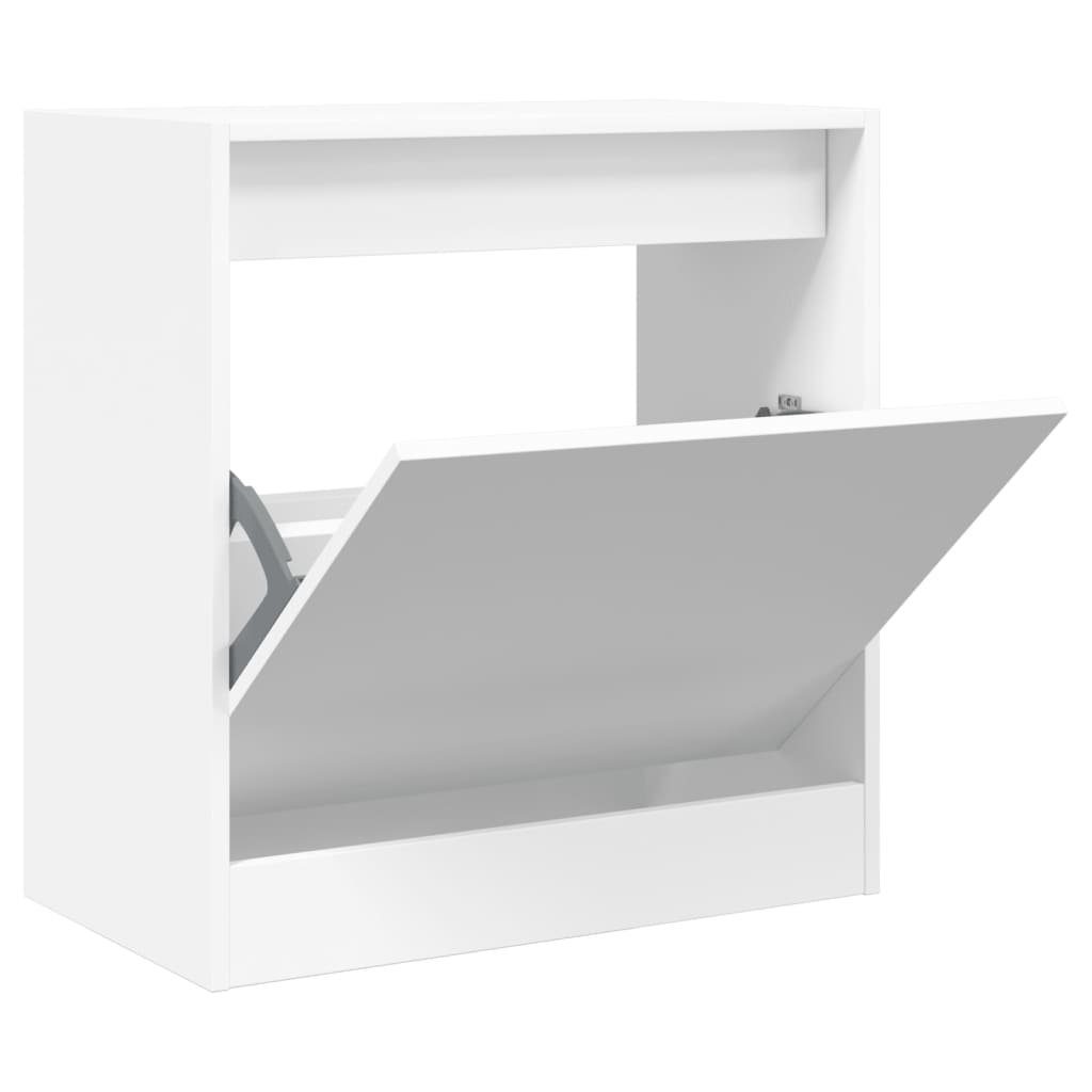 vidaXL Schuhschrank 60 x 34 x 635 cm Schuhschrank Weiß 60x34x63,5 cm Spanplatte