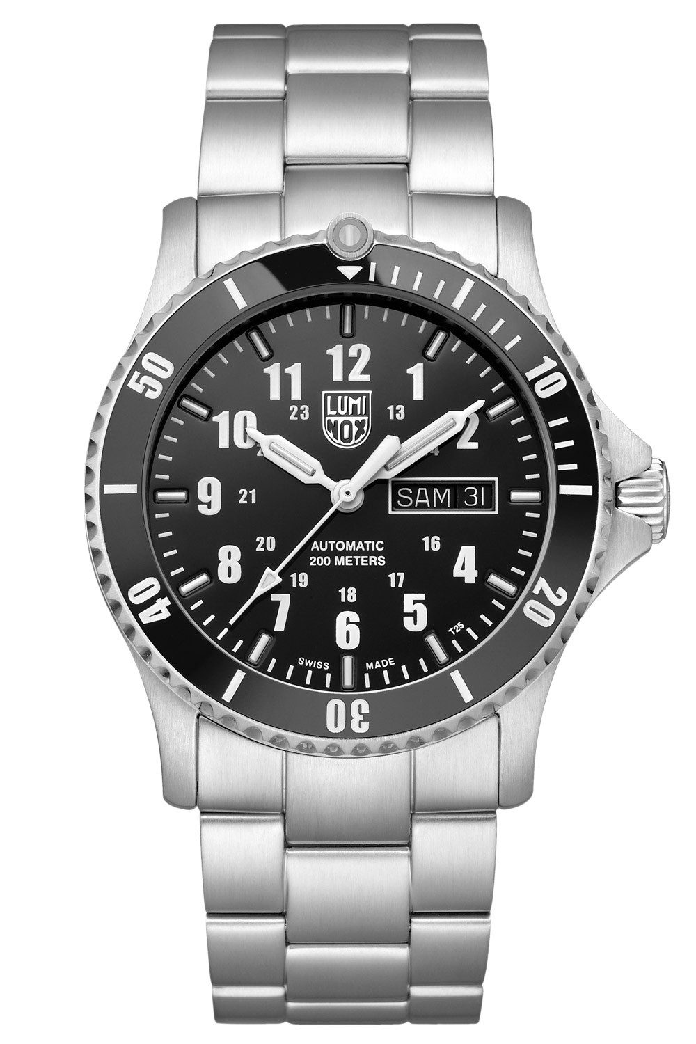 Automatikuhr Automatik Taucheruhr Sport Timer Stahl/Schwarz