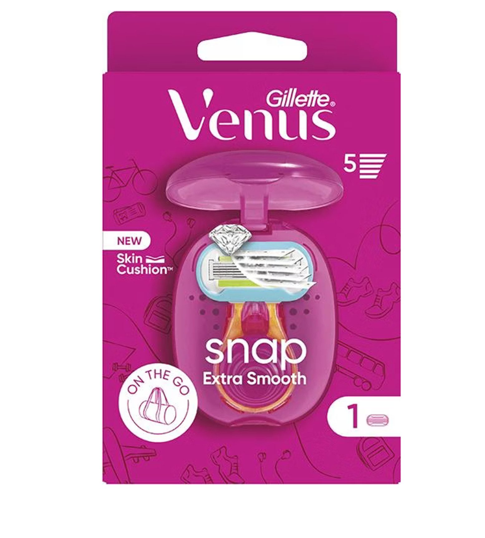 Gillette Nassrasierer Venus Snap, 2-tlg.