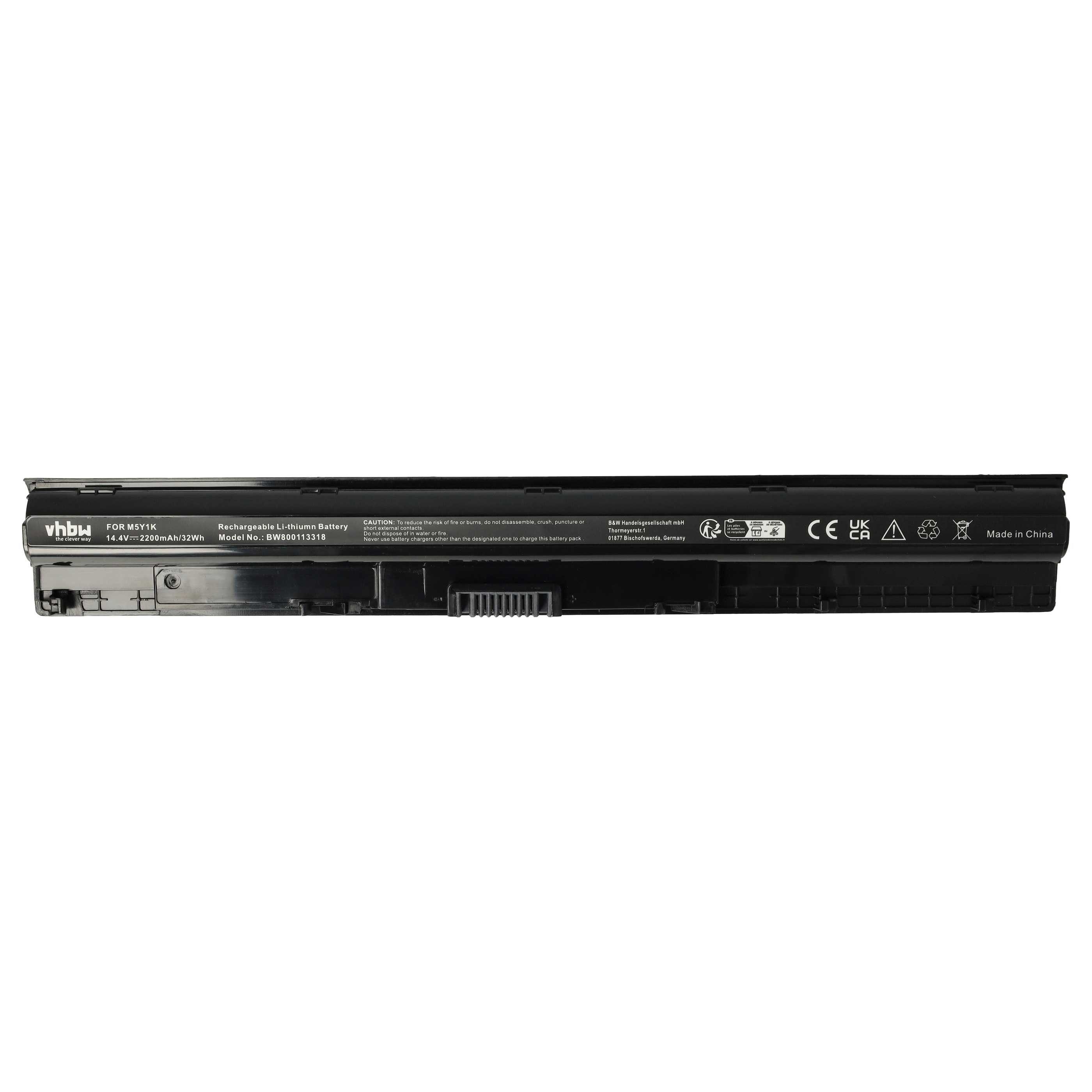 vhbw Akku passend für Dell Vostro 15 3559, 15-3559, 15-3559D-1628R, Laptop-Akku Akku Li-Ion 2200 mAh (14,8 V, 1 St), Leistungsfähiger Austausch-Akku für Notebook, Wiederaufladbar, Jede