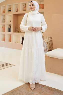 Modabout Maxikleid Langes Kleider Abaya Hijab Kleid Damen - NELB0007D4644EKR (1-tlg)