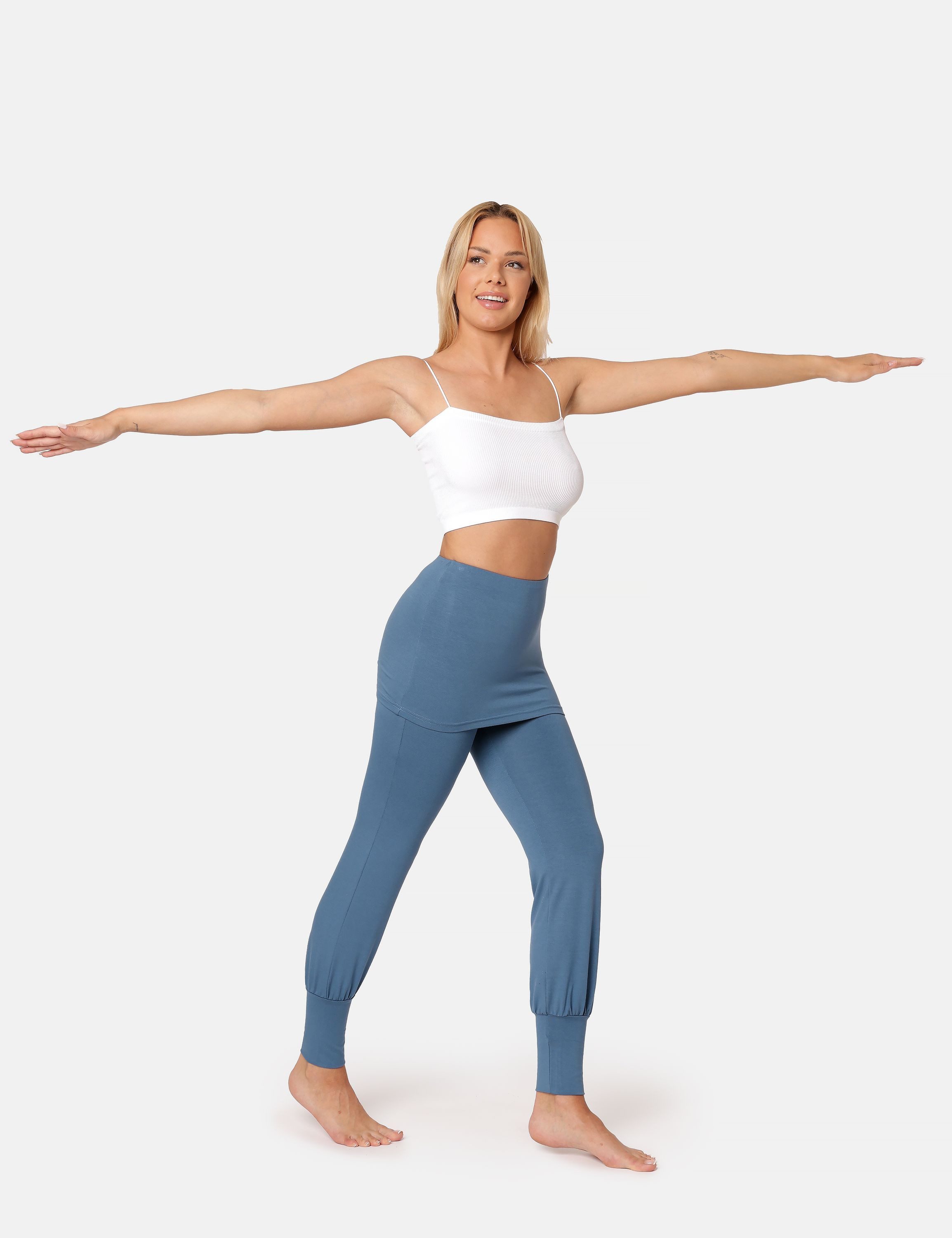 Bellivalini Leggings Damen Yogahose mit Rock günstig online kaufen