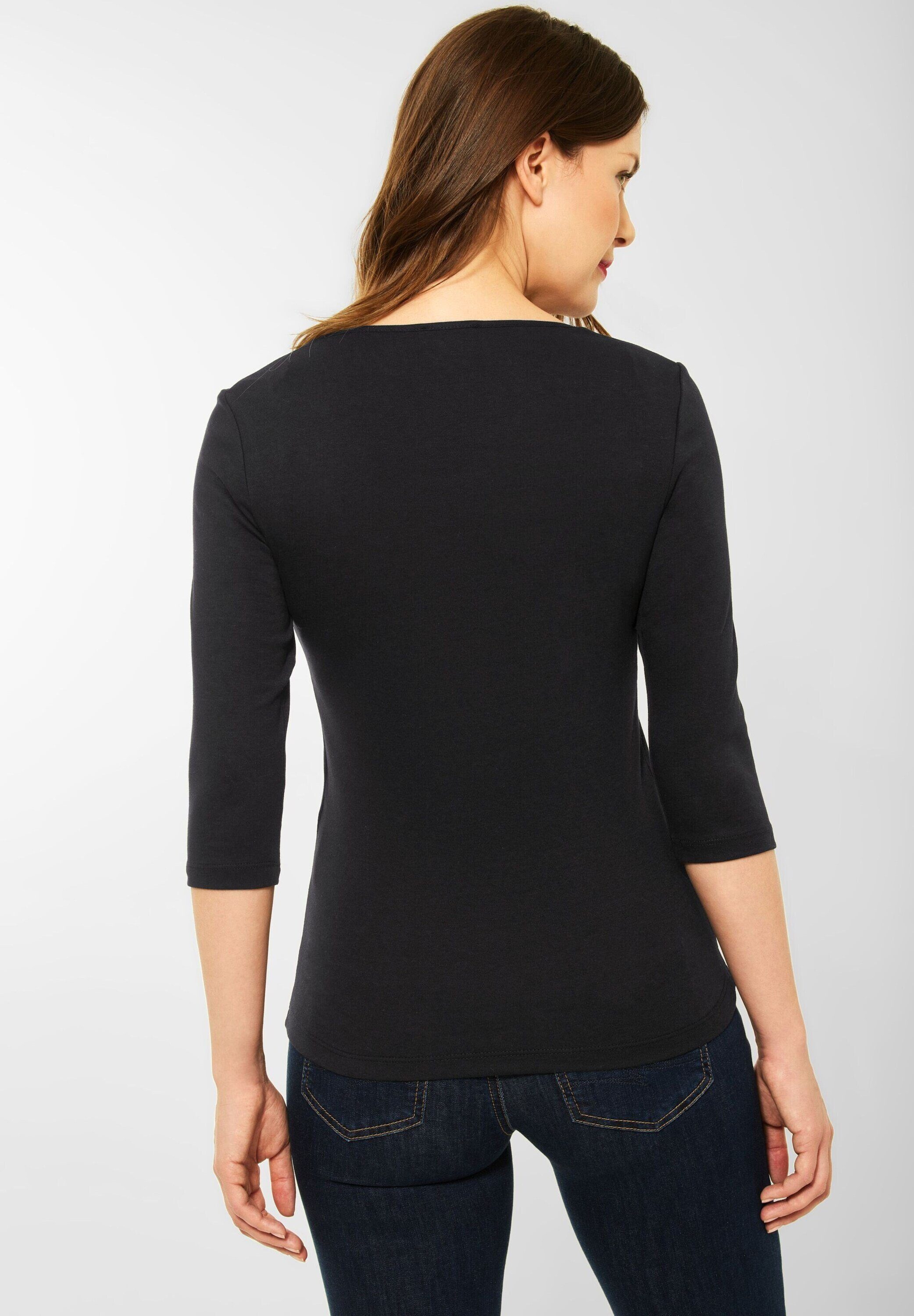 Weiteres Pania T-Shirt black (1-tlg) Plain/ohne Details ONE Detail, STREET