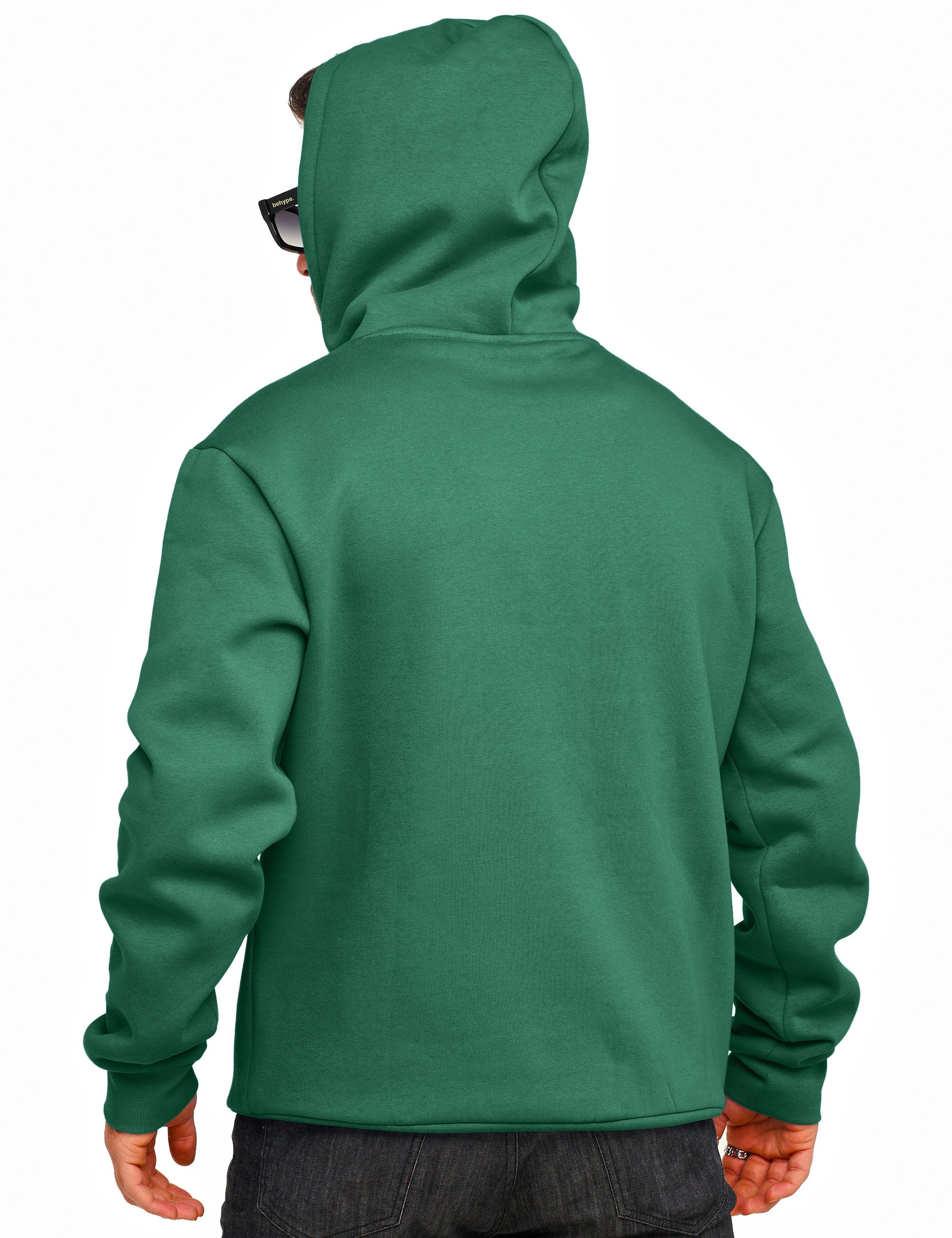 DAILY COTTON Hoodie im Oversize Schnitt Unifarben - Kapuzenpullover Loose-Fit Herren Basic Kapuzen-Sweatshirt Oversized Raglan Sweater