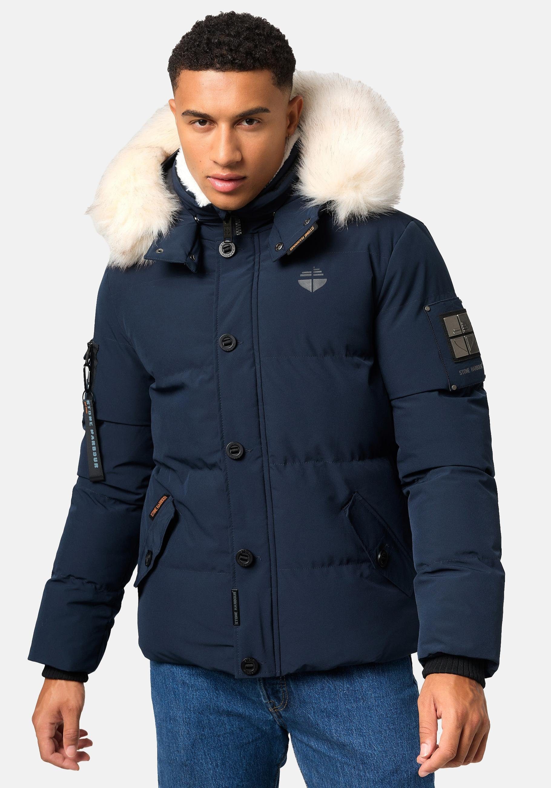 Stone Harbour Winterjacke Halvaar stylischer Winterparka mit abnehmbarer Kapuze