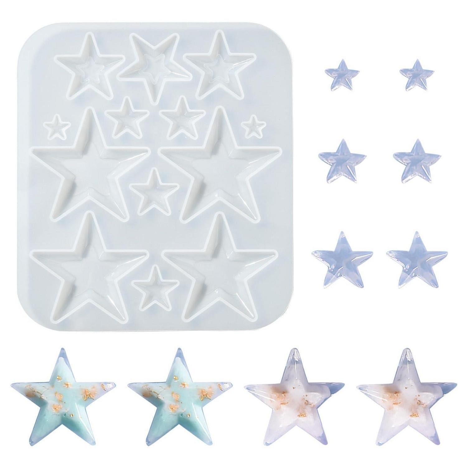 LuxusKollektion Silikonform 5 Stern Silikonformen Resin Cabochons, (1-tlg)