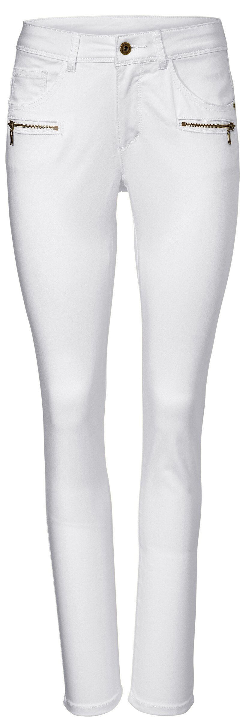 Bequeme Jeans Bauchweg-Jeans leicht vertieft
