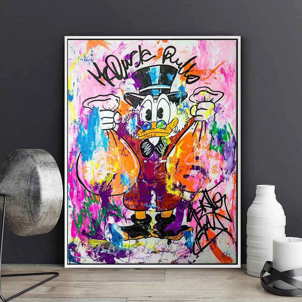 DOTCOMCANVAS® Leinwandbild Money Bags Rules, Leinwandbild günstig online kaufen