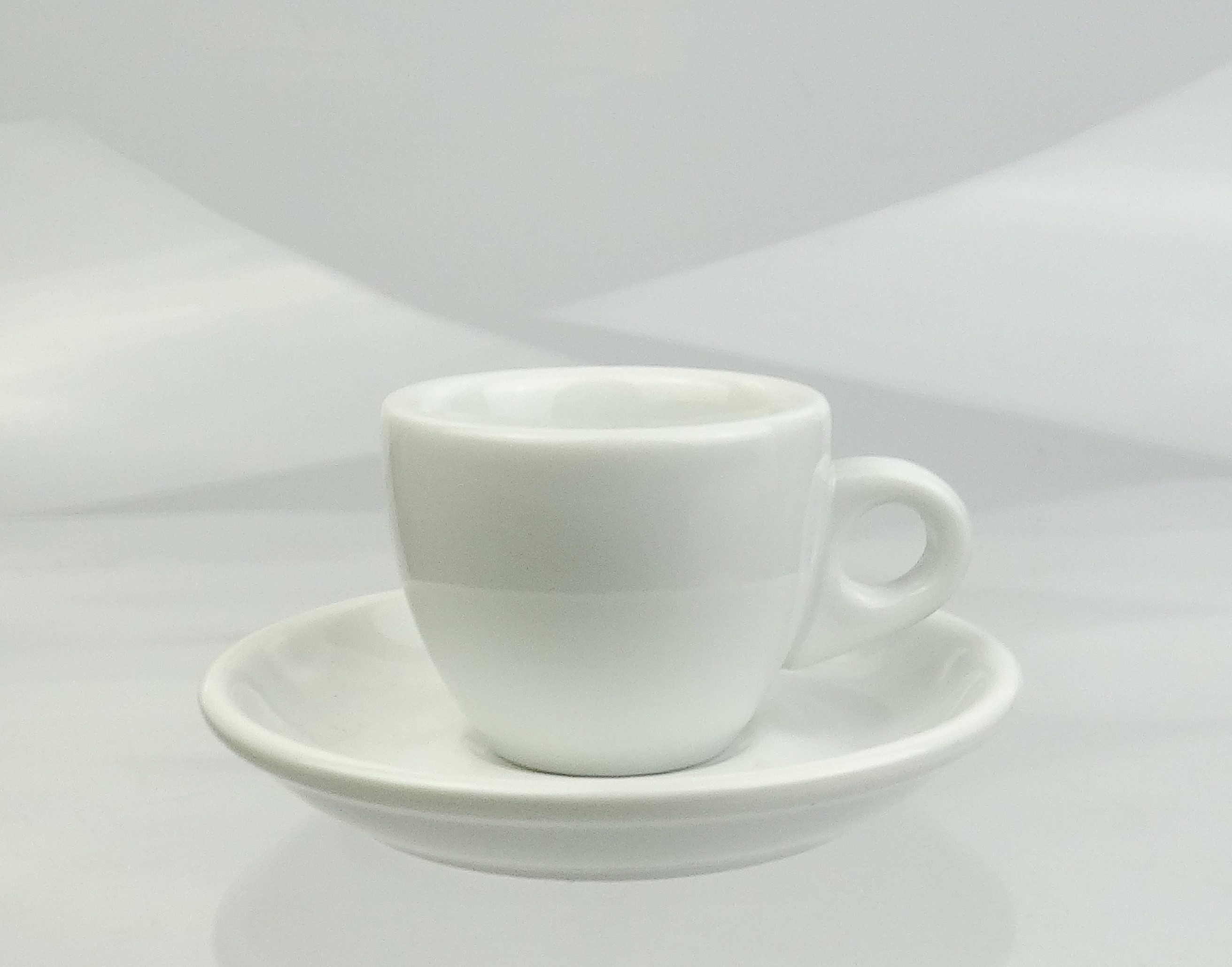 Nuova Point Espressotasse dickwandig, weiss, »Portofino«, 2-tlg., Porzellan