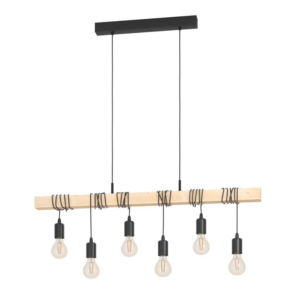 EGLO Hängeleuchte TOWNSHEND, ohne Leuchtmittel, Wohnzimmer, Esszimmer, 6-flammig, 110x10,5x100cm