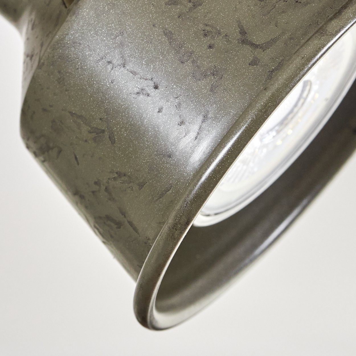 hofstein Deckenleuchte moderne Deckenlampe aus Metall/Holz in Schwarz/Braun/Grün-Grau, ohne Leuchtmittel, Deckenleuchte mit verstellbaren Schirmen, 6xGU10 ohne Leuchtmittel