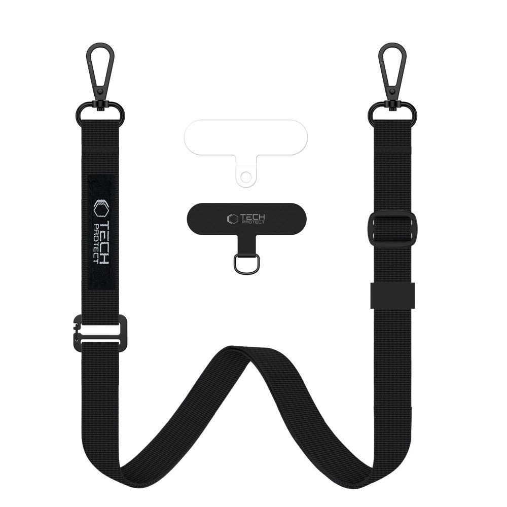 TECH PROTECT Handykette Umhängeband Handyband Trageschlaufe, 2-in-1 Set, längenverstellbar, abnehmbare Clips