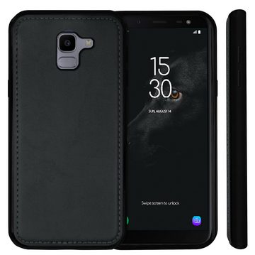 MyGadget Handyhülle Flip Case Klapphülle für Samsung Galaxy J6 2018, Magnetische Hülle aus Kunstleder Klapphülle Kartenfach Schutzhülle