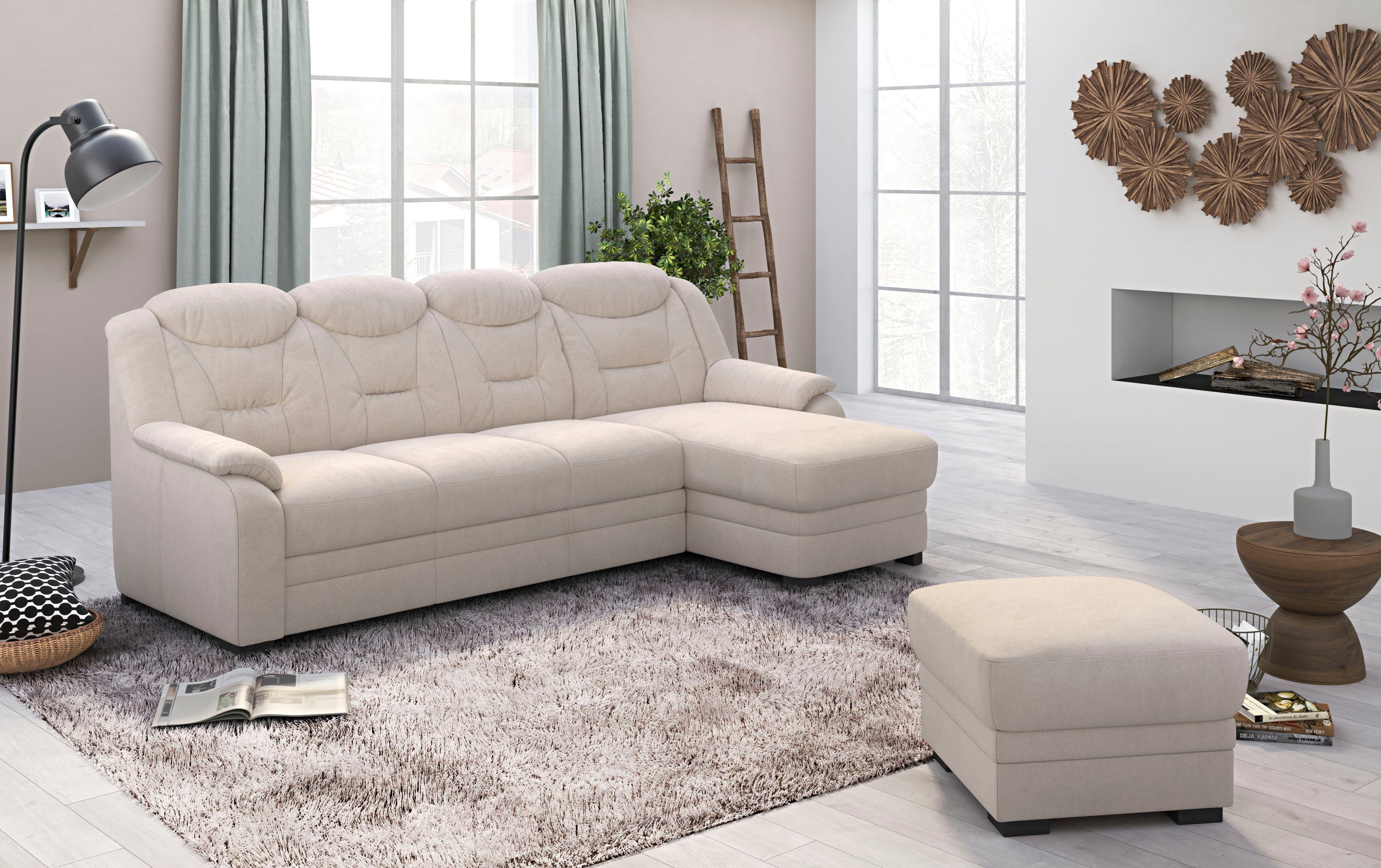 COTTA Ecksofa "Marcus L-Form", wahlweise mit Bettfunktion günstig online kaufen