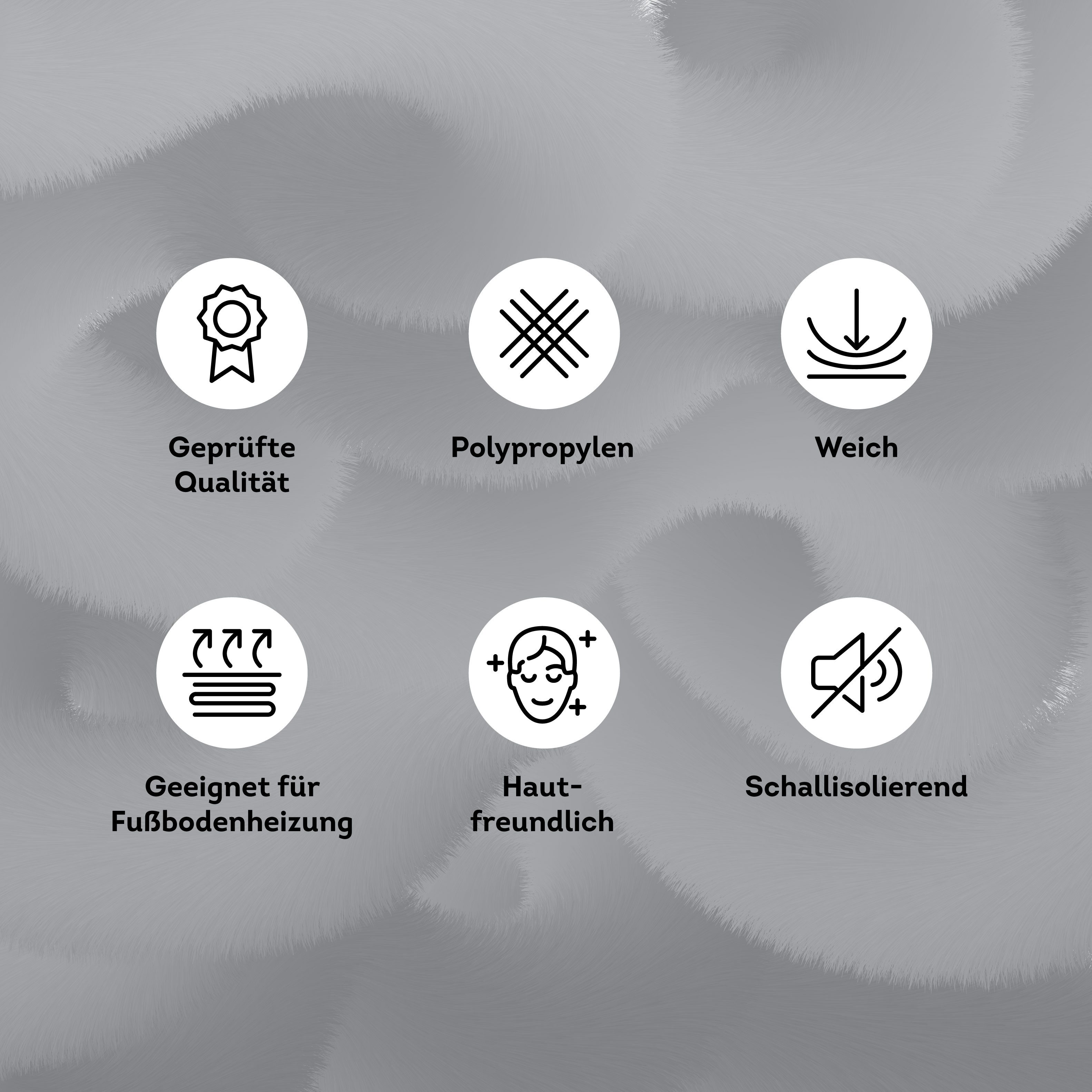 my home Teppich Joas, rechteckig, Höhe: 9 mm, besonders weicher Kurzflor in modernem Wellen Muster, leichter Glanz