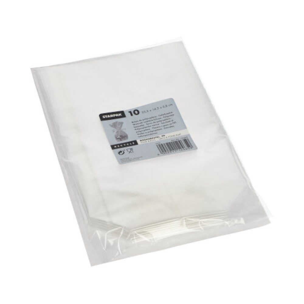 Starpak Frischhaltebeutel 10 Bodenbeutel, PP 23,5 cm x 14,5 cm x 5,8 cm transparent