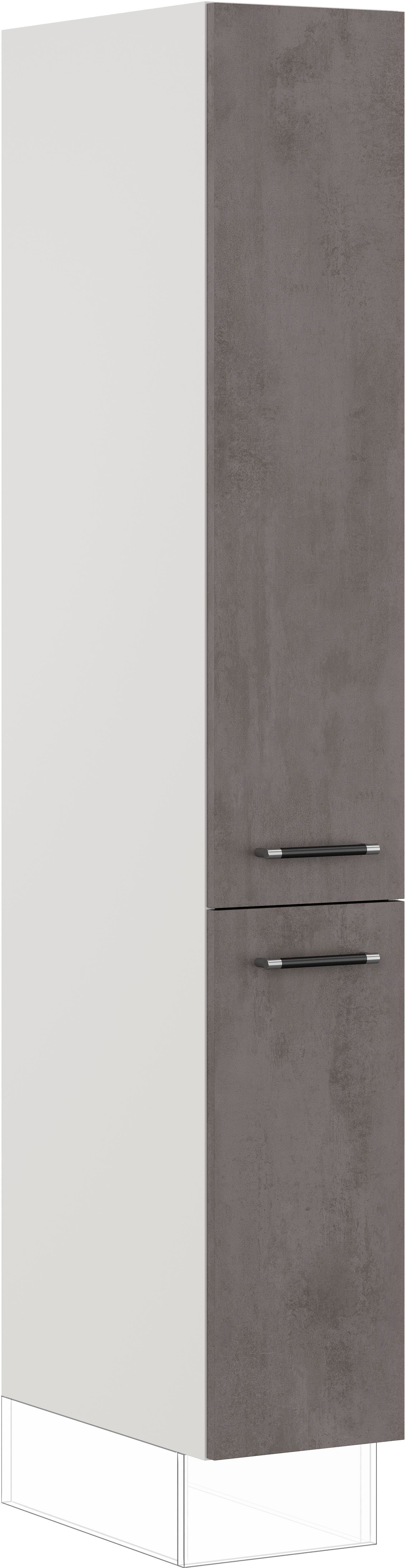 IMPULS KÜCHEN Seitenschrank "Prag", Breite/Höhe: 30/190,7 cm vormontiert, mit Drehtüren, mit verstellbaren Fachböden